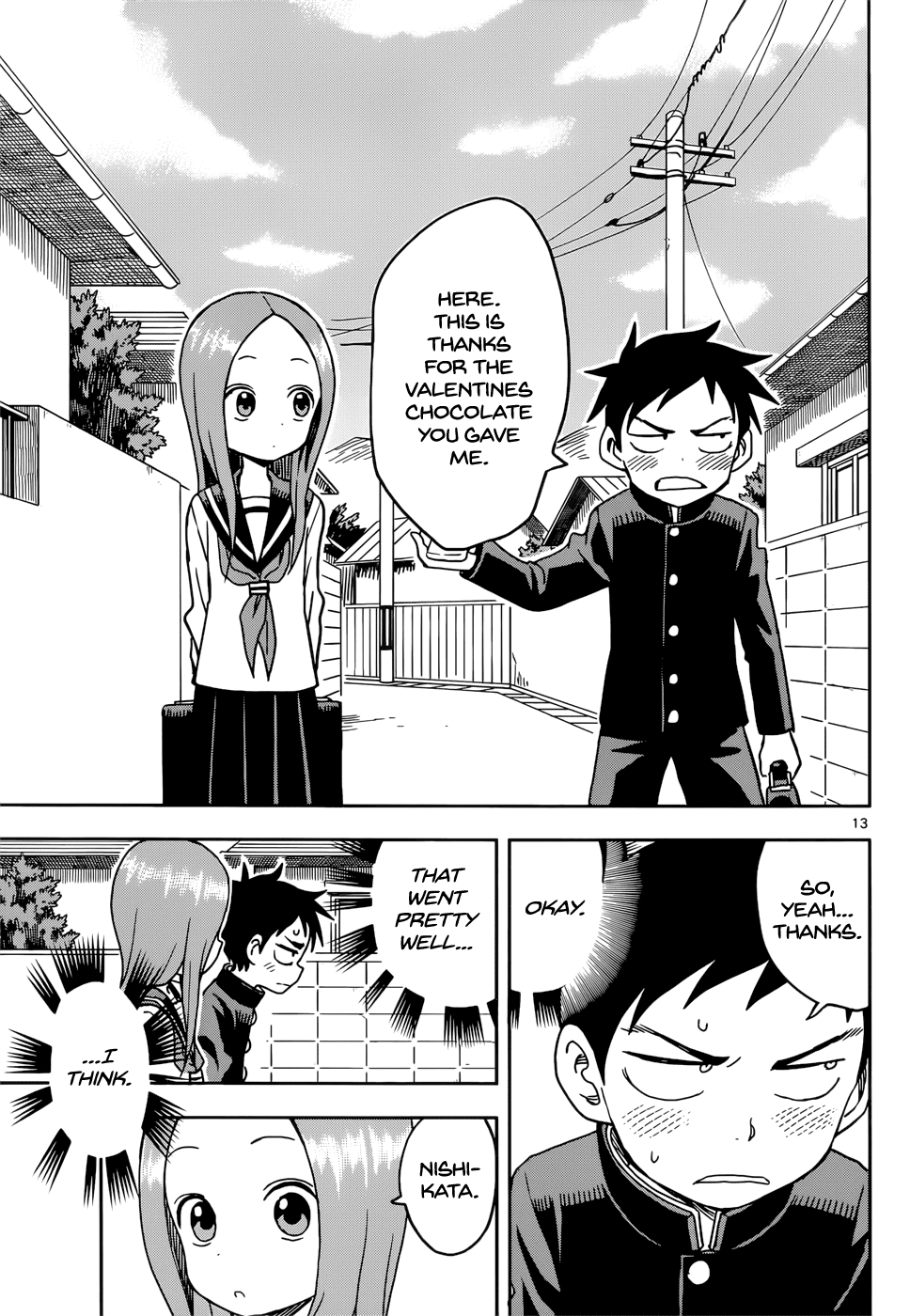 Karakai Jouzu no Takagi-san Chapter 99 page 13 - Chapter 99: Returning the Favor