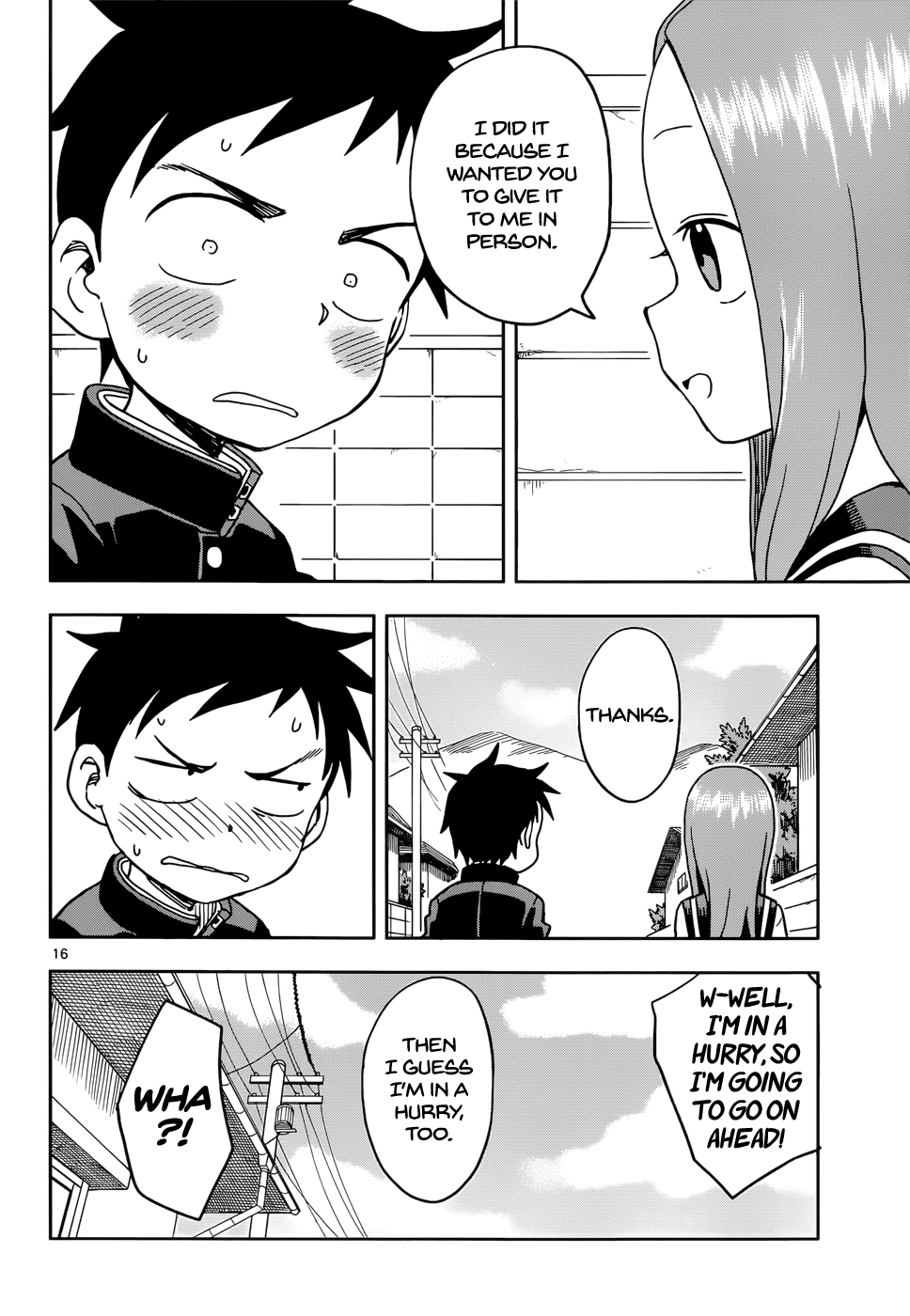 Karakai Jouzu no Takagi-san Chapter 99 page 16 - Chapter 99: Returning the Favor