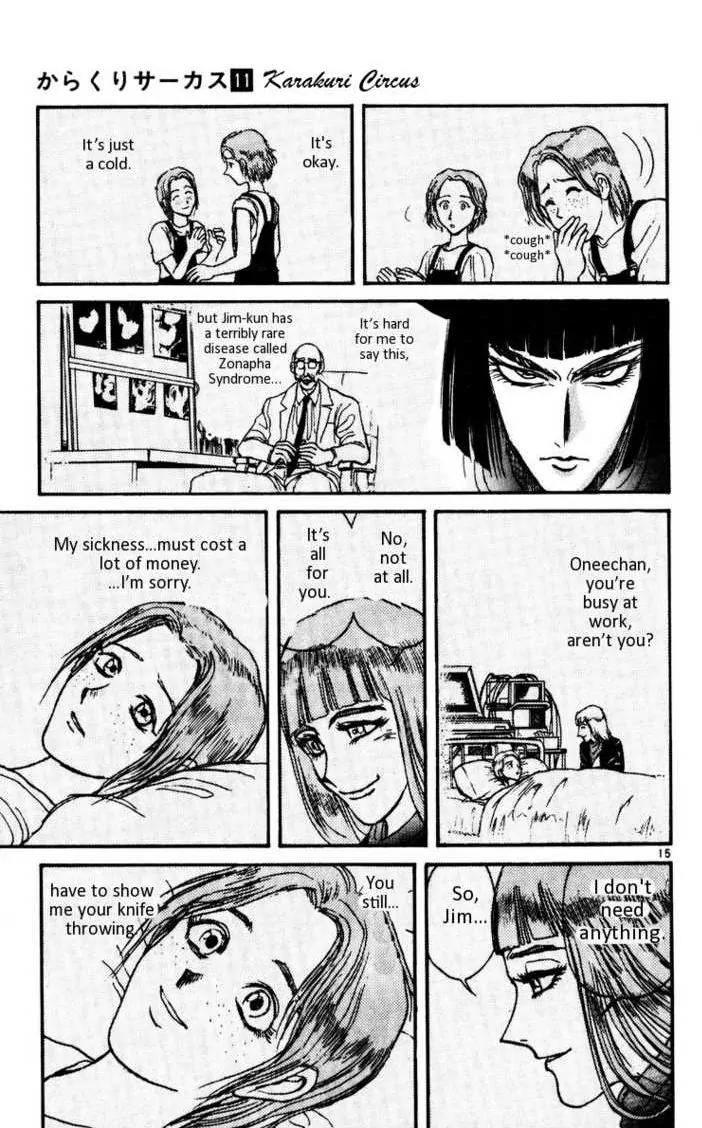 Karakuri Circus Chapter 100 page 15 - Chapter 100: Circus - Knife - Wielding Vilma - Act 4: Knife & Marionette