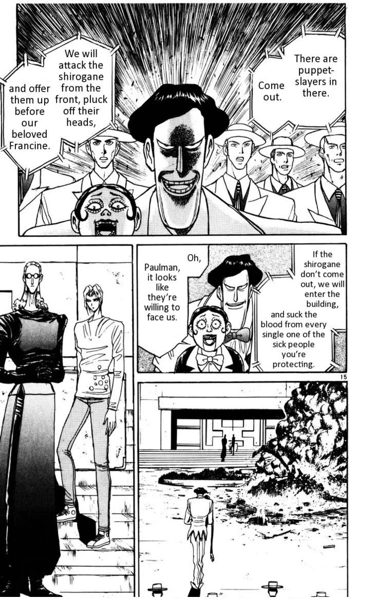 Karakuri Circus Chapter 110 page 15 - Chapter 110: Karakuri - Silver Smoke - Act 6: Paulman And Students