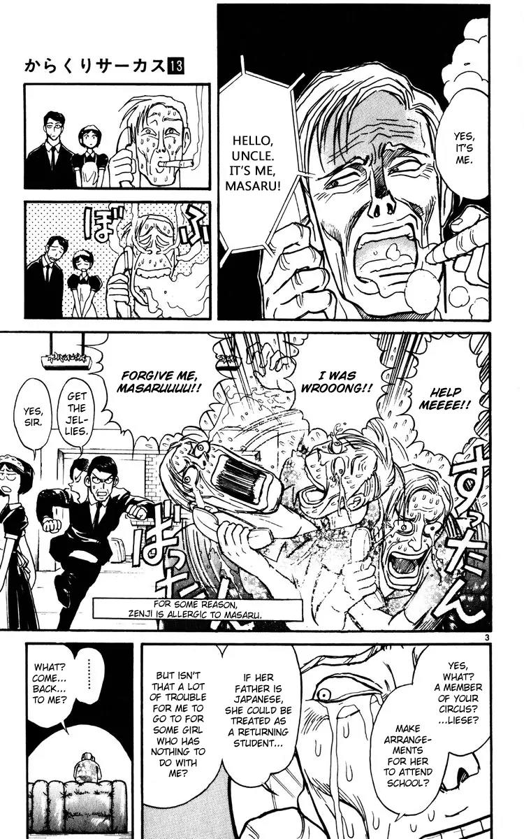 Karakuri Circus Chapter 118 page 3 - Chapter 118: Circus * Masaru and Shirogane's Peaceful Days - Act 1: Opening Bell