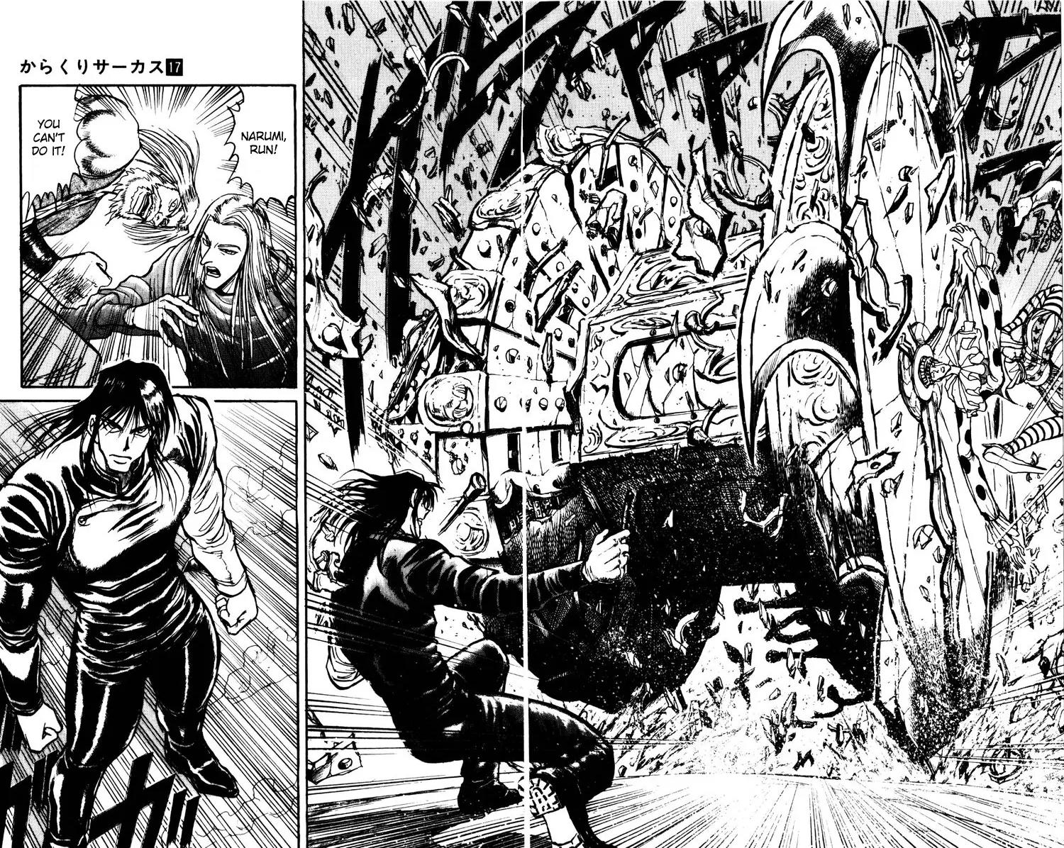 Karakuri Circus Chapter 166 page 14 - Chapter 166: Karakuri - Final Act - Act 10: Merry-Go-Round Olsen Vs. Narumi II