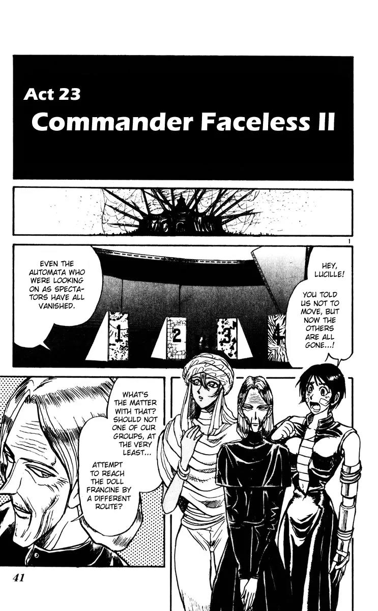Karakuri Circus Chapter 179 page 1 - Chapter 179: Karakuri - Final Act - Act 23: Commander Faceless (II)