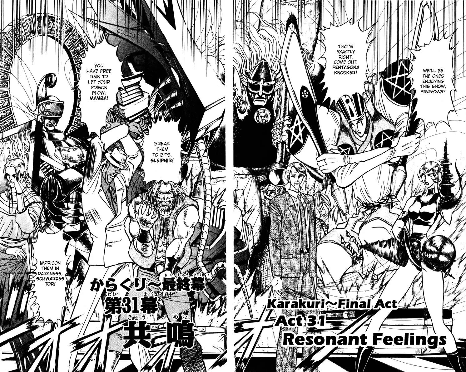 Karakuri Circus Chapter 187 page 5 - Chapter 187: Karakuri - Final Act - Act 31: Resonant Feelings