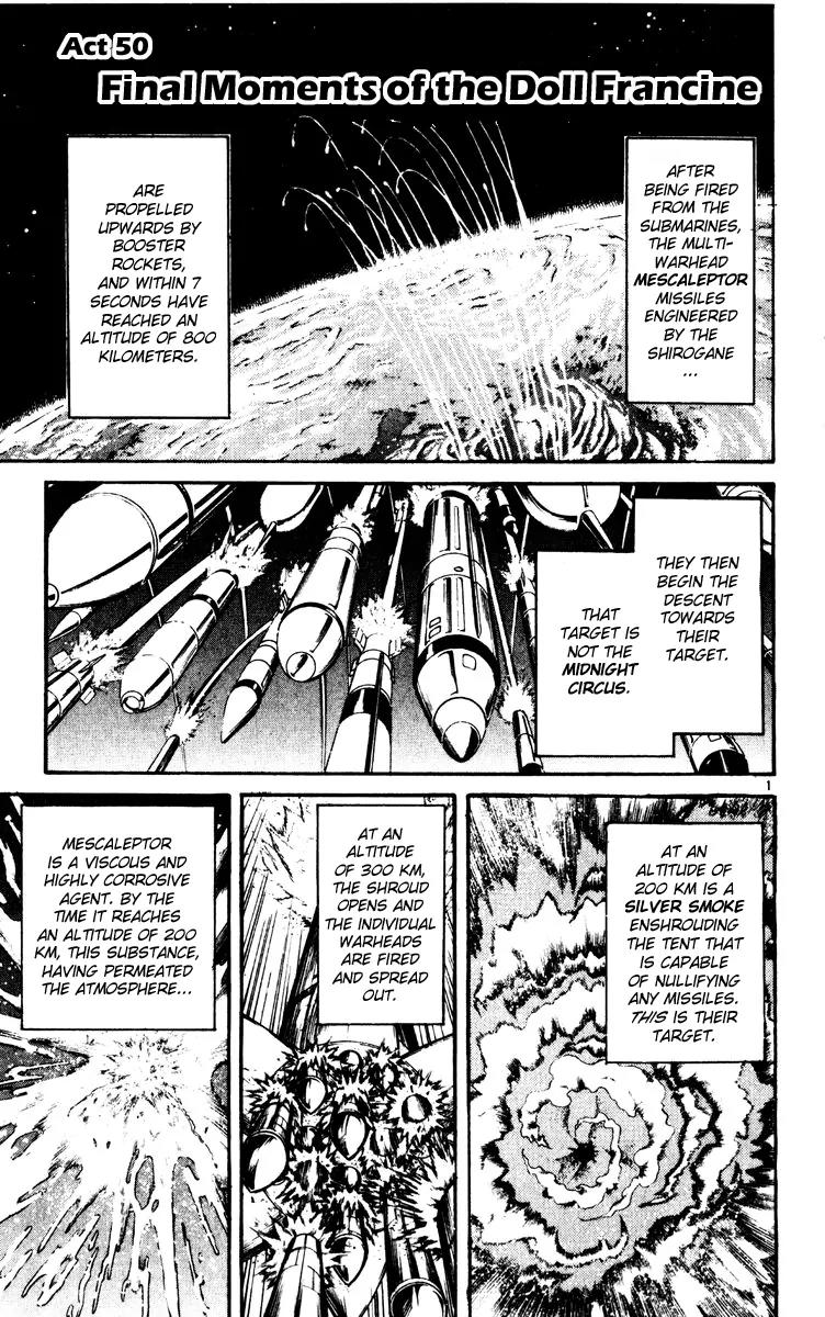 Karakuri Circus Chapter 206 page 1 - Chapter 206: Karakuri - Final Act - Act 50: Final Moments of the Doll Francine