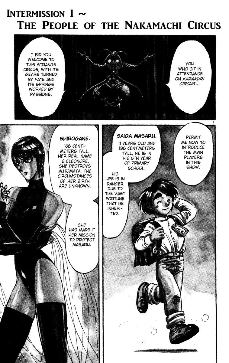 Karakuri Circus Chapter 210 page 1 - Chapter 210: Intermission I - The People of the Nakamachi Circus