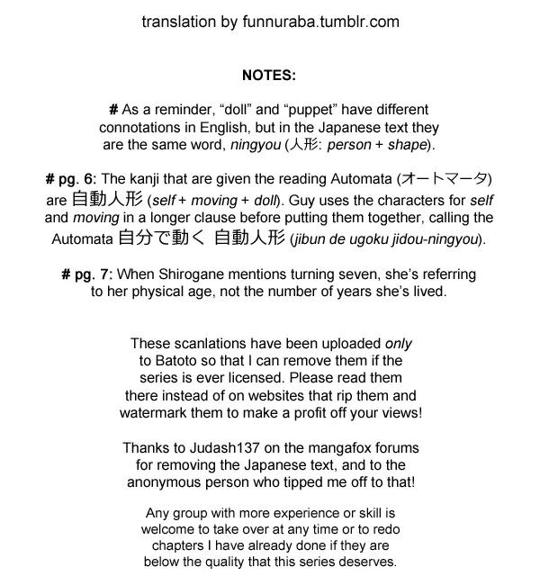 Karakuri Circus Chapter 212 page 19 - Chapter 212: Intermission III - Shirogane's Story