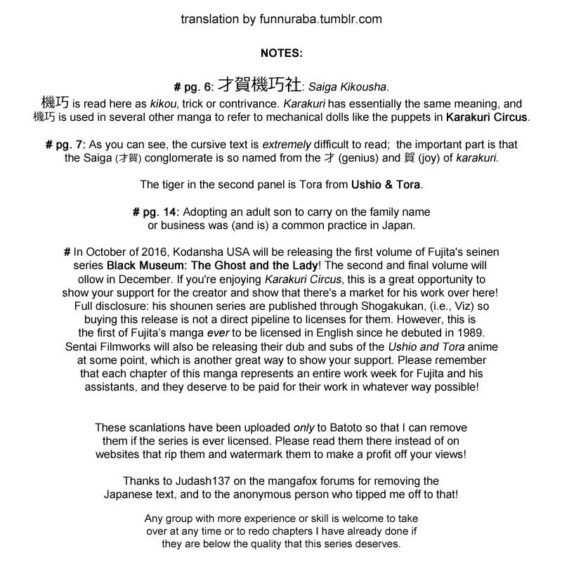 Karakuri Circus Chapter 232 page 19 - Chapter 232: Circus - Final Act - Act 20: A Visitor to the Meiji Era (I)