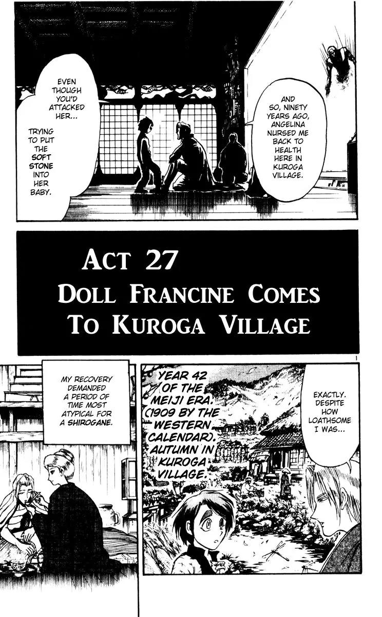 Karakuri Circus Chapter 239 page 1 - Chapter 239: Circus - Final Act - Act 27: Doll Francine Comes to Kuroga Village