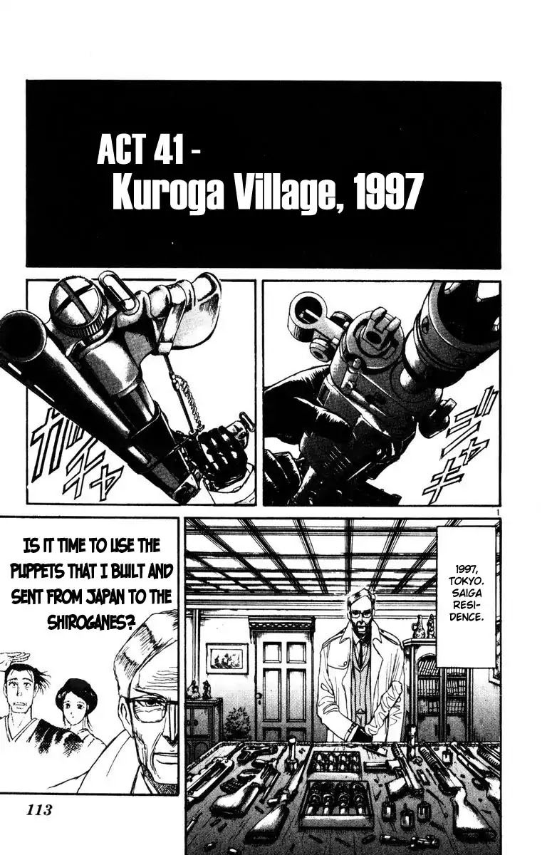 Karakuri Circus Chapter 253 page 2 - Chapter 253: Circus - Final Act - Act 41: Kuroga Village, 1997