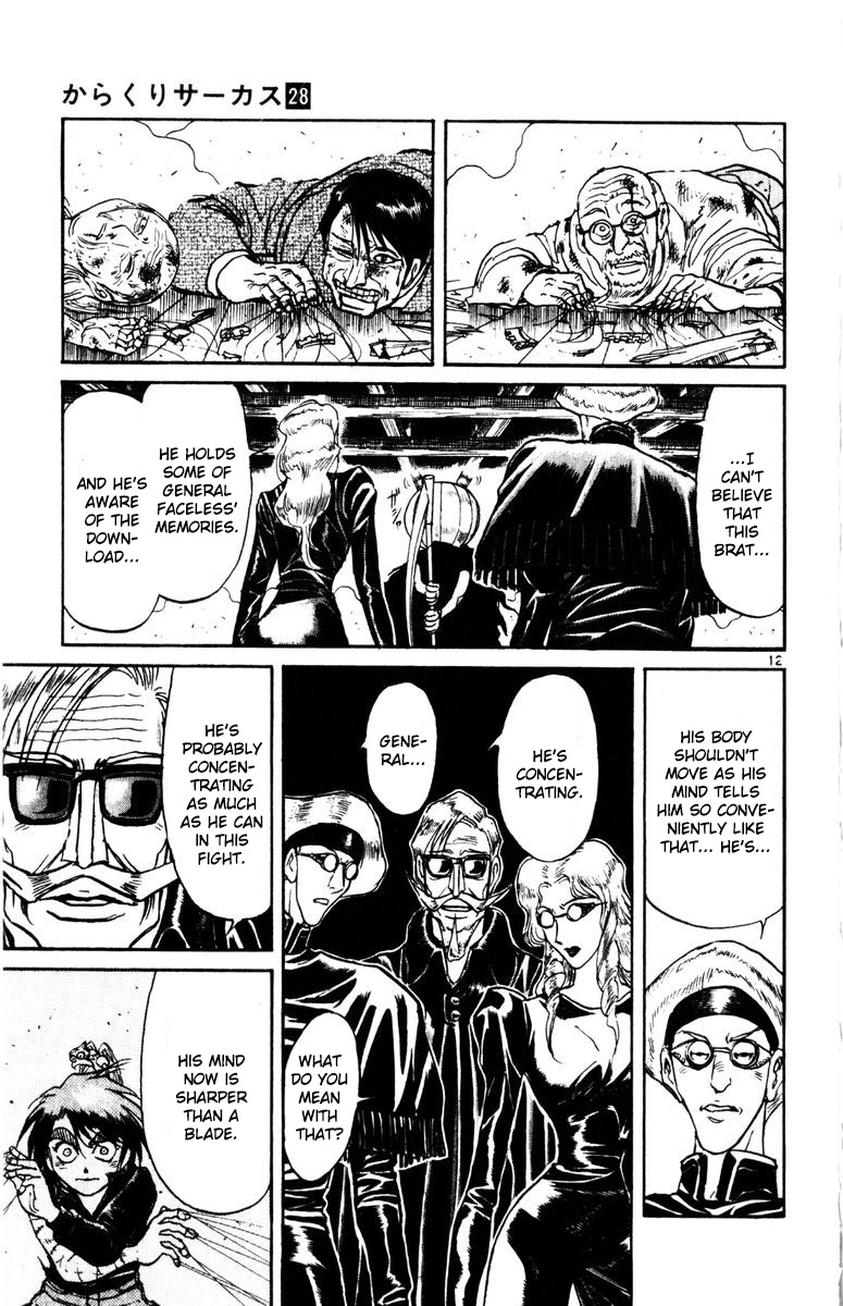 Karakuri Circus Chapter 269 page 12 - Chapter 269: Circus - Final Act - Act 57: MASARU STANDS UP!
