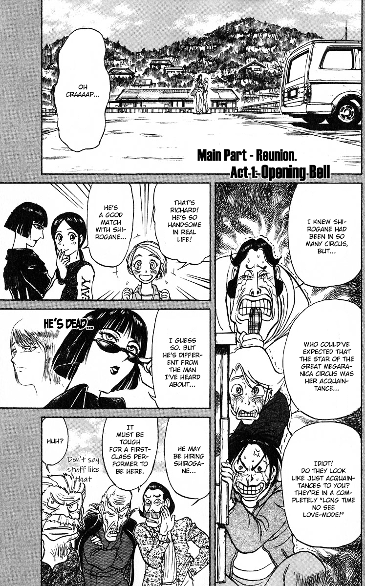 Karakuri Circus Chapter 279 page 2 - Chapter 279: Main Part - Reunion - Act 1: Opening Bell