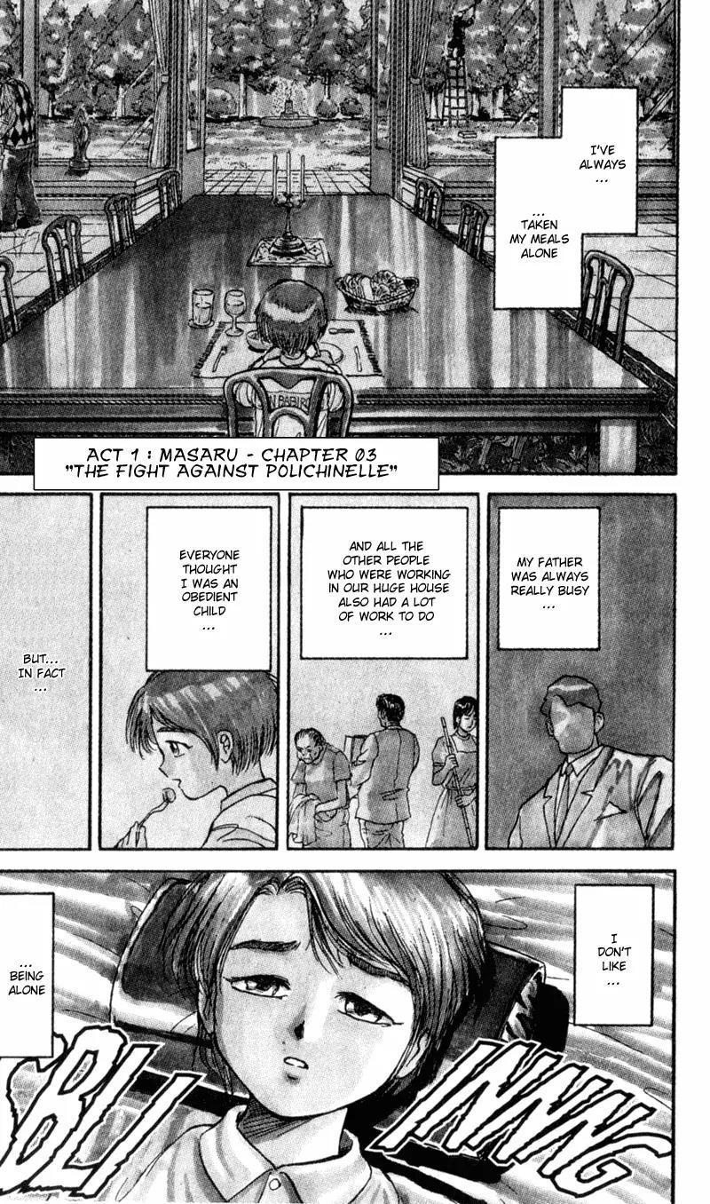 Karakuri Circus Chapter 3 page 1 - Chapter 3: The Fight Against Polichinelle - Act 1: Masaru