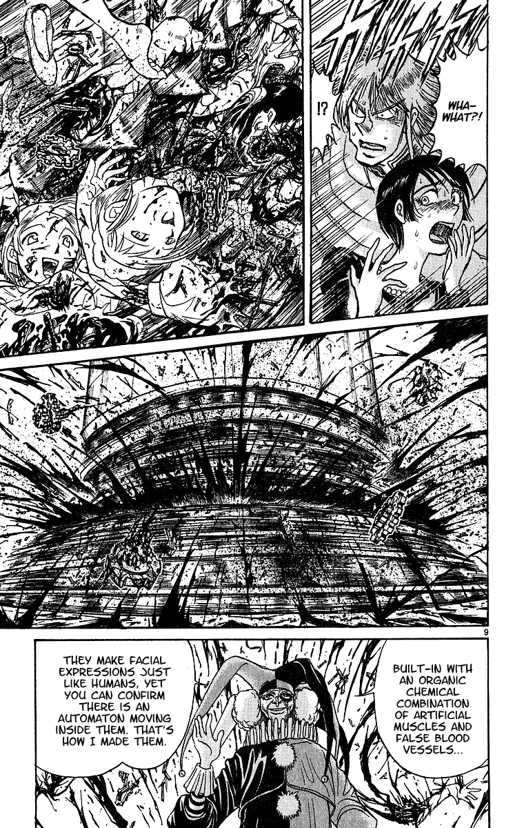 Karakuri Circus Chapter 309 page 11 - Chapter 309: Main Part - Days with Narumi - Act 9: And thus, she kisses the blade