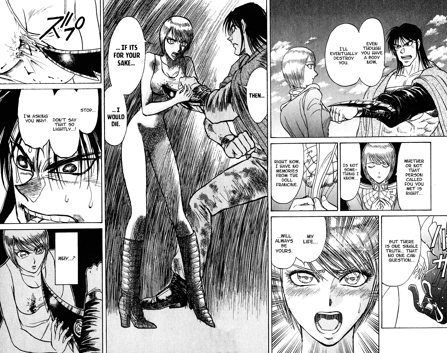 Karakuri Circus Chapter 309 page 18 - Chapter 309: Main Part - Days with Narumi - Act 9: And thus, she kisses the blade