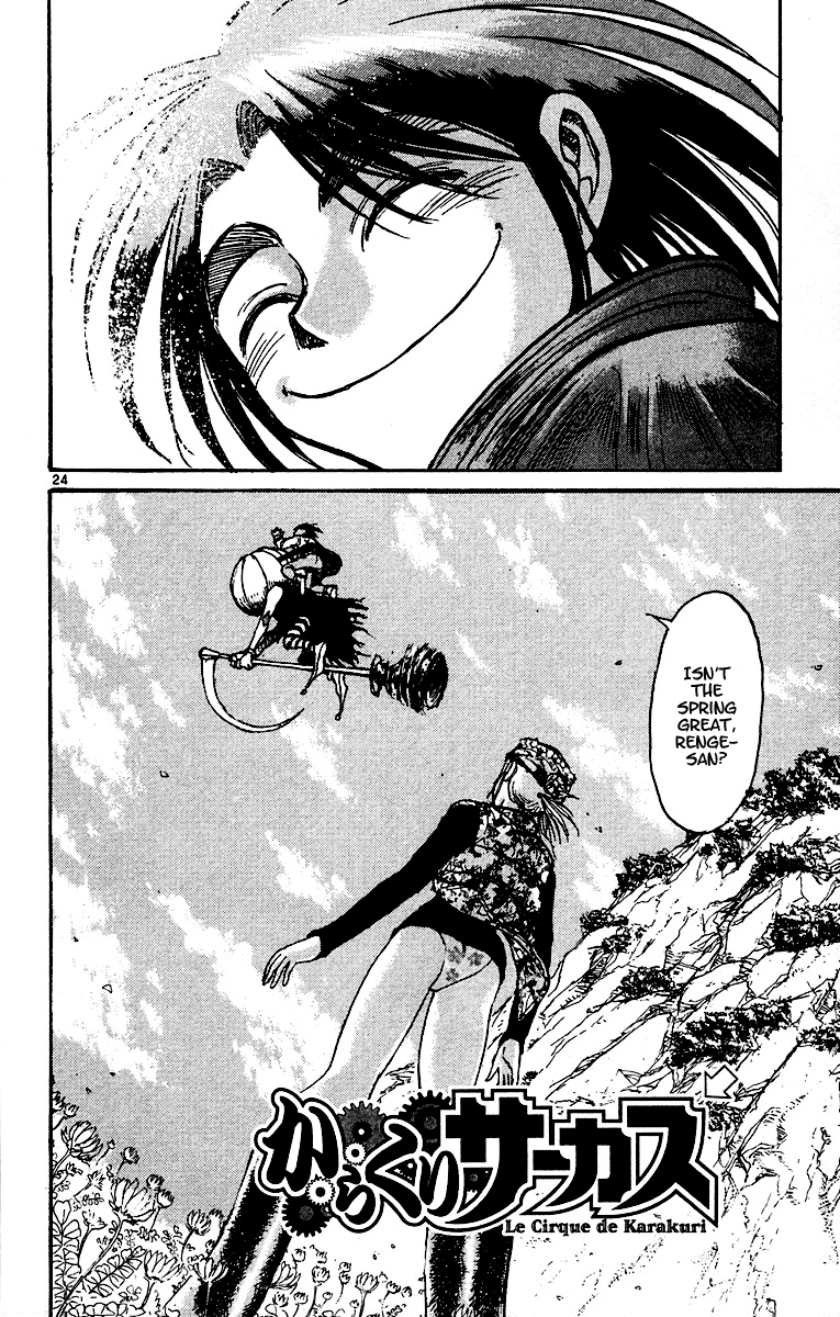 Karakuri Circus Chapter 318 page 23 - Chapter 318: Main Part - Spring at Kuroga Village - Act 8: Temporary Closing