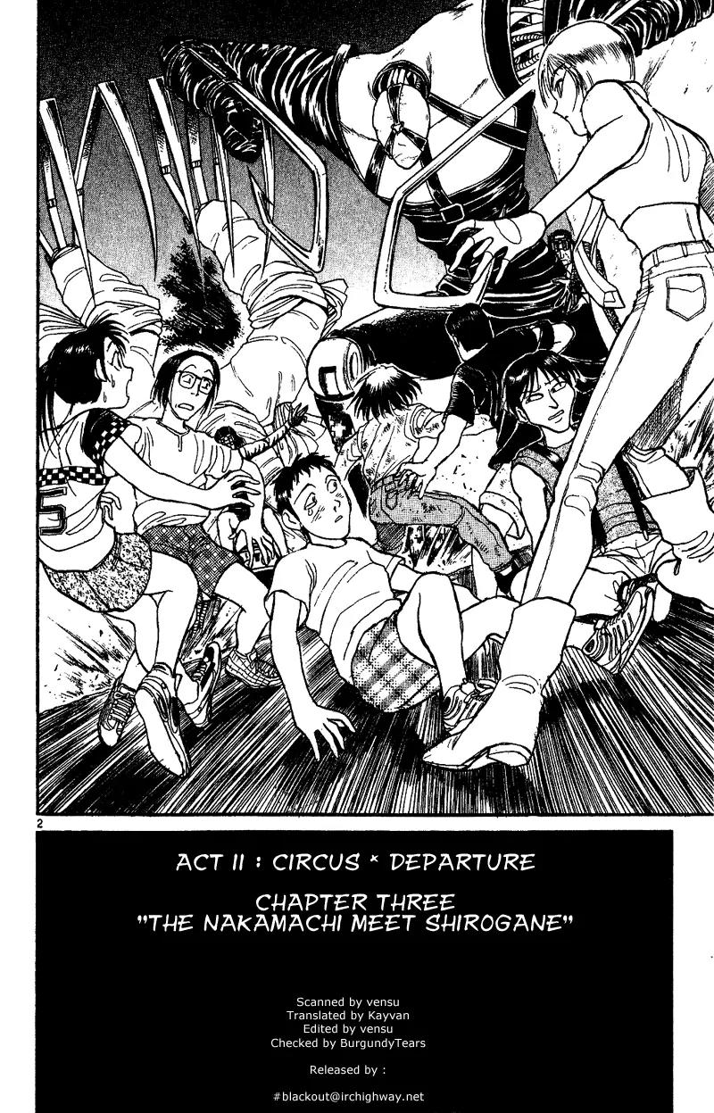 Karakuri Circus Chapter 32 page 2 - Chapter 32: The Nakamachi Meet Shirogane - Act 2: Circus * Departure