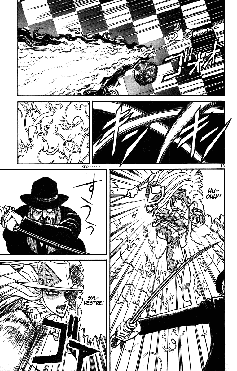 Karakuri Circus Chapter 321 page 14 - Chapter 321: Main Part - Summer at Kuroga Village - Act 3: Sylvestre
