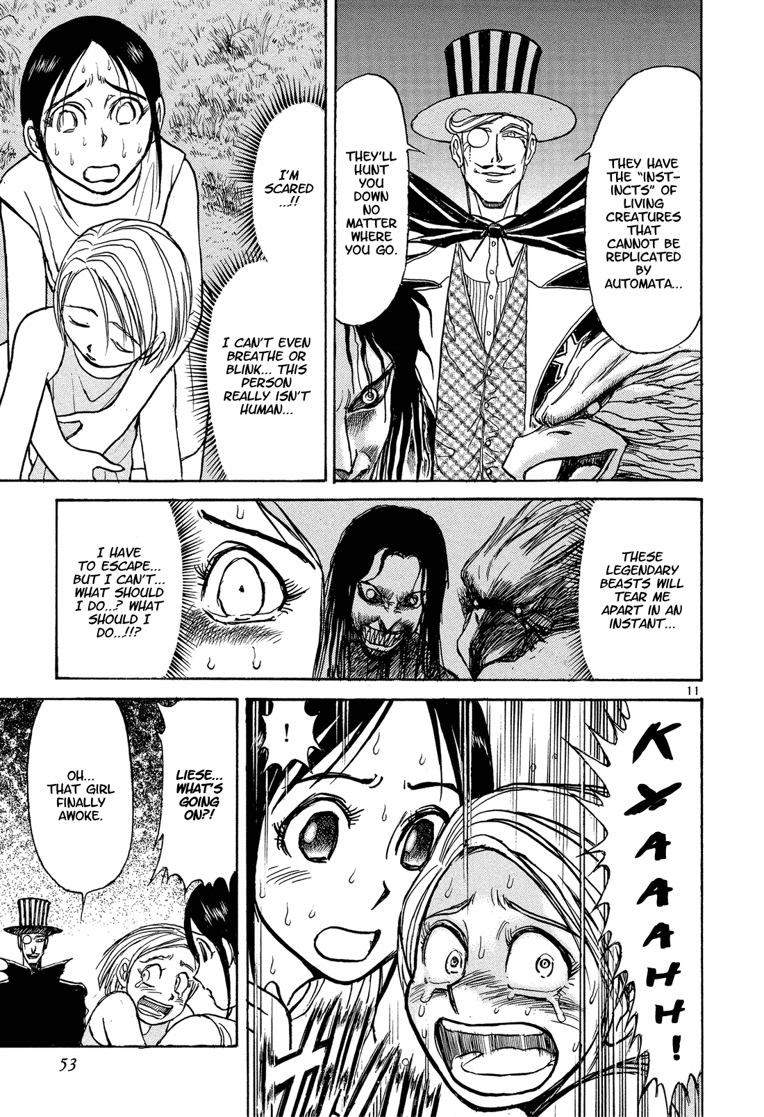 Karakuri Circus Chapter 338 page 11 - Chapter 338: Deus Ex Machina - Act 5: Les Dernier Quatre