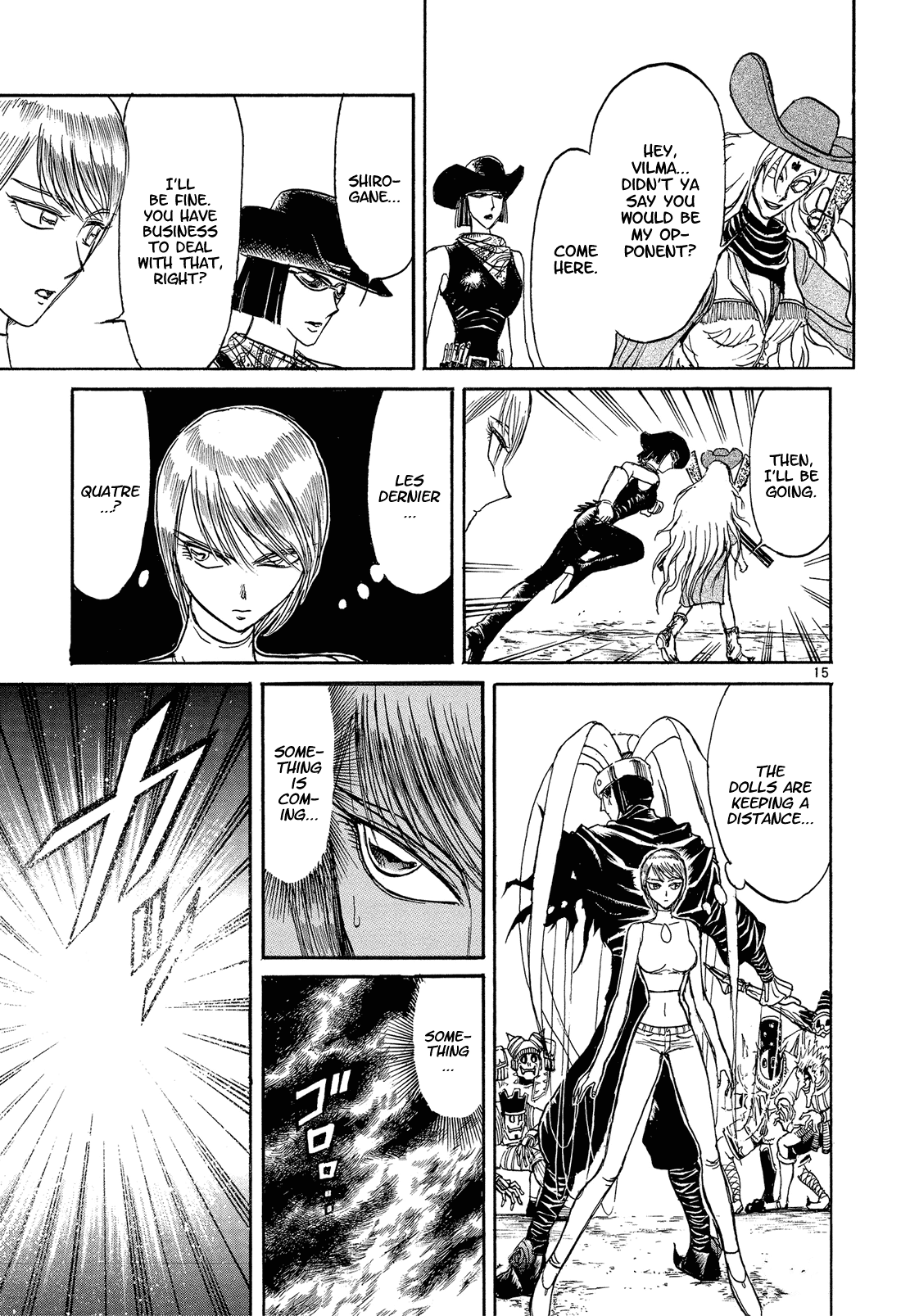 Karakuri Circus Chapter 338 page 15 - Chapter 338: Deus Ex Machina - Act 5: Les Dernier Quatre