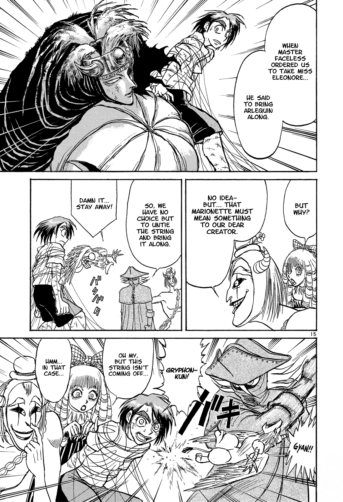 Karakuri Circus Chapter 344 page 15 - Chapter 344: Deus Ex Machina - Act 11: Farewell, Young Master