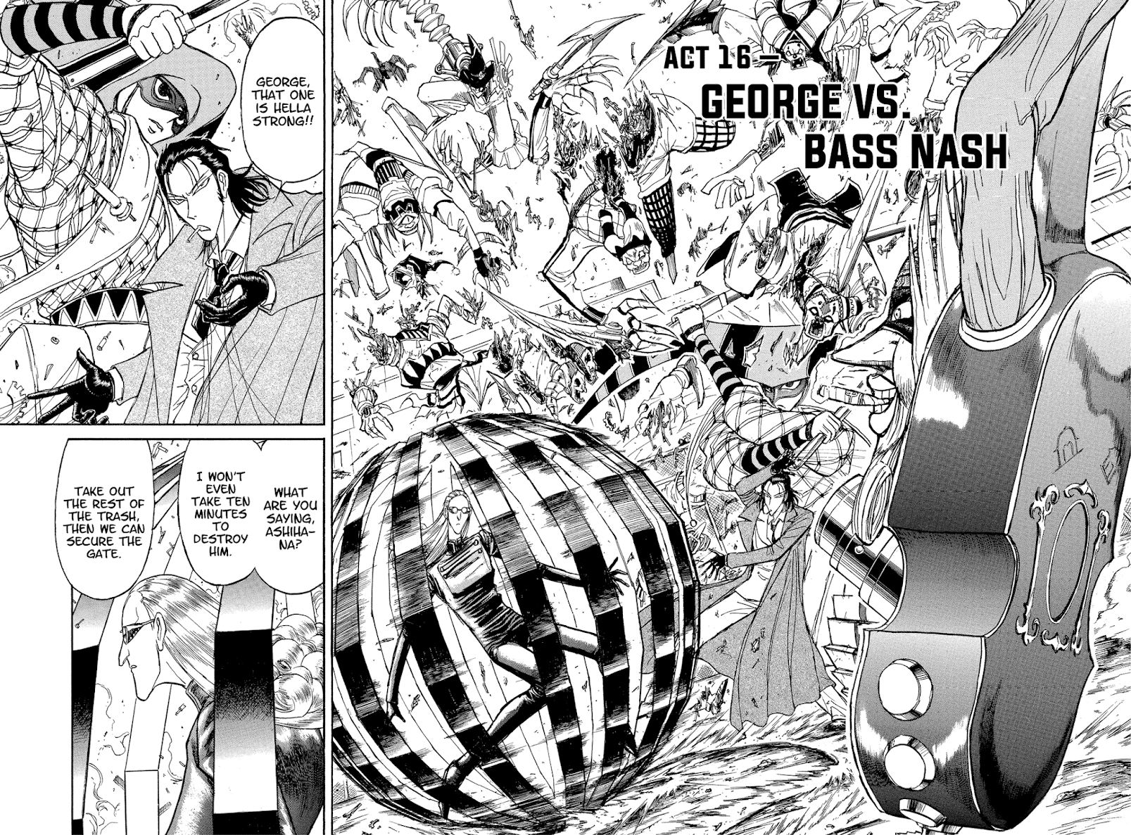 Karakuri Circus Chapter 349 page 2 - Chapter 349: Deus Ex Machina - Act 16: George Vs. Bass Nash
