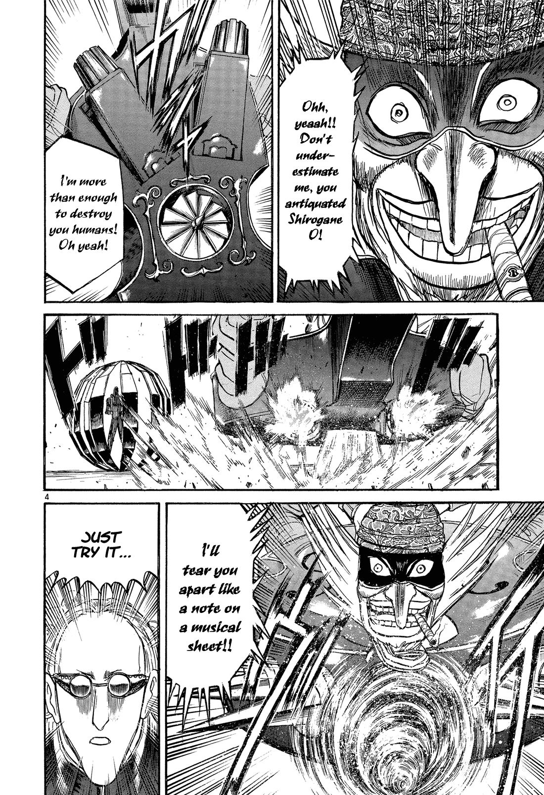Karakuri Circus Chapter 349 page 3 - Chapter 349: Deus Ex Machina - Act 16: George Vs. Bass Nash