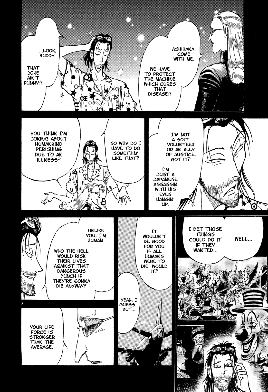 Karakuri Circus Chapter 349 page 7 - Chapter 349: Deus Ex Machina - Act 16: George Vs. Bass Nash