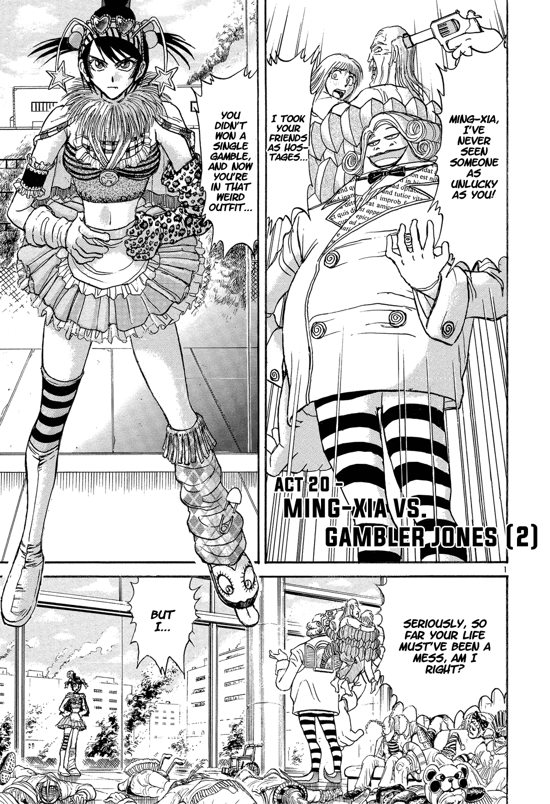 Karakuri Circus Chapter 353 page 1 - Chapter 353: Deus Ex Machina - Act 20: Ming-Xia Vs. Gambler Jones (2)