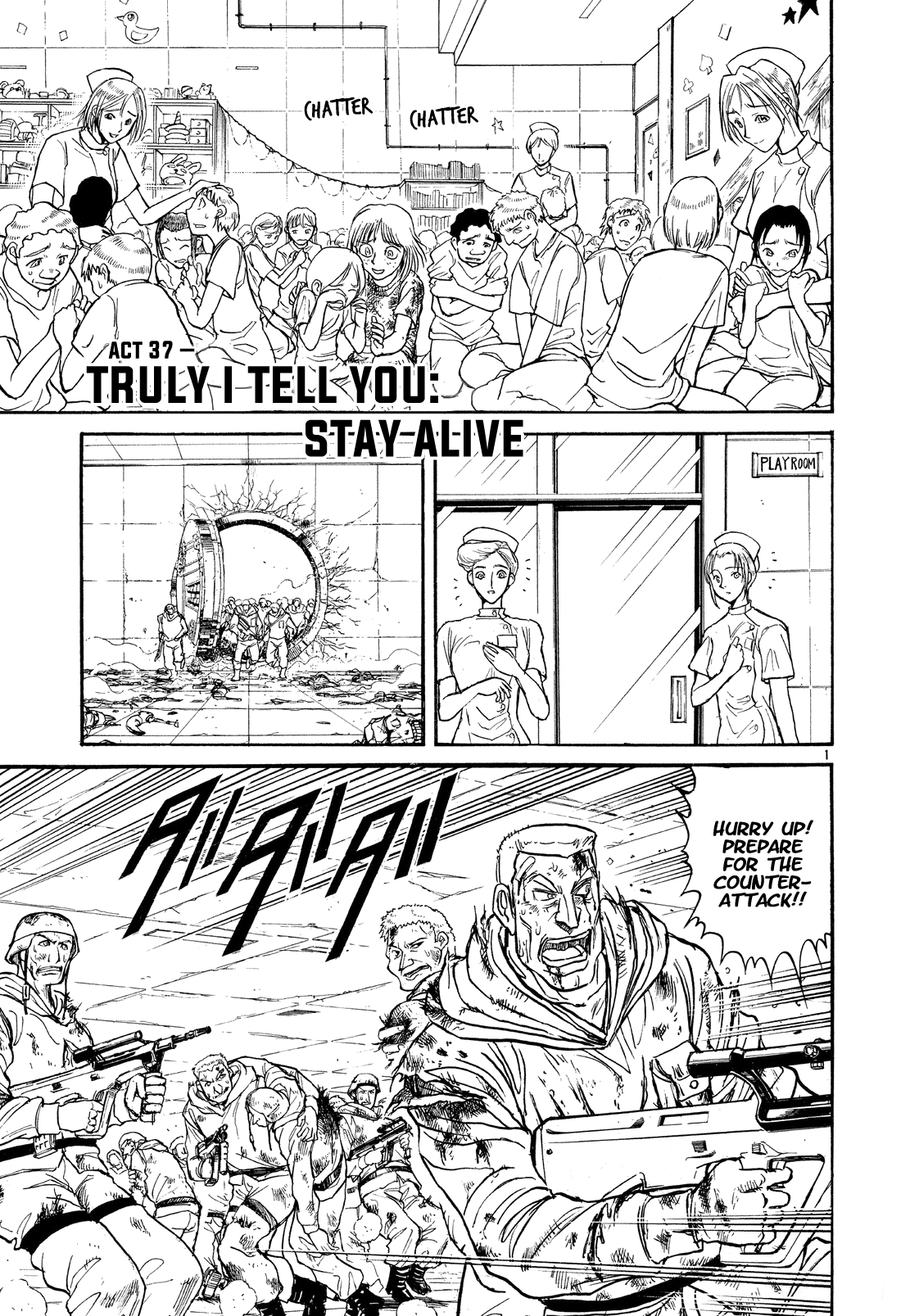 Karakuri Circus Chapter 370 page 1 - Chapter 370: Deus Ex Machina - Act 37: Truly I Tell You: Stay Alive