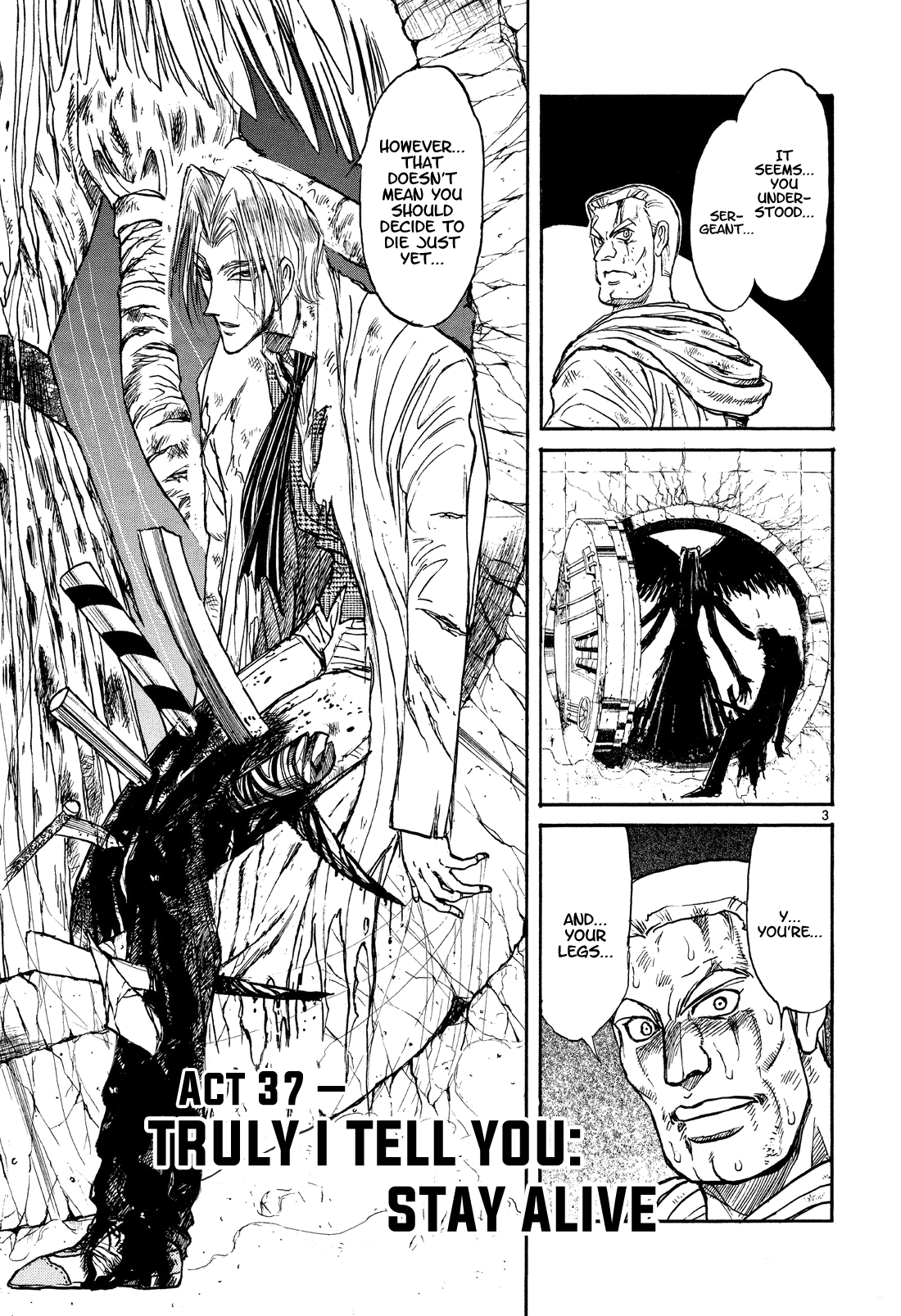 Karakuri Circus Chapter 370 page 3 - Chapter 370: Deus Ex Machina - Act 37: Truly I Tell You: Stay Alive