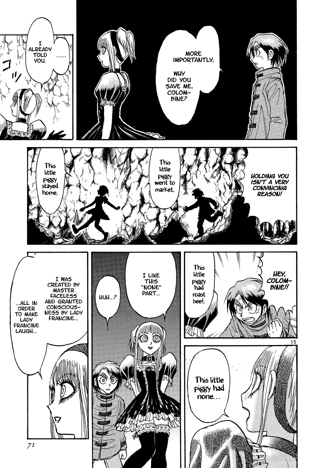 Karakuri Circus Chapter 377 page 15 - Chapter 377: Deus Ex Machina - Act 44: Columbine