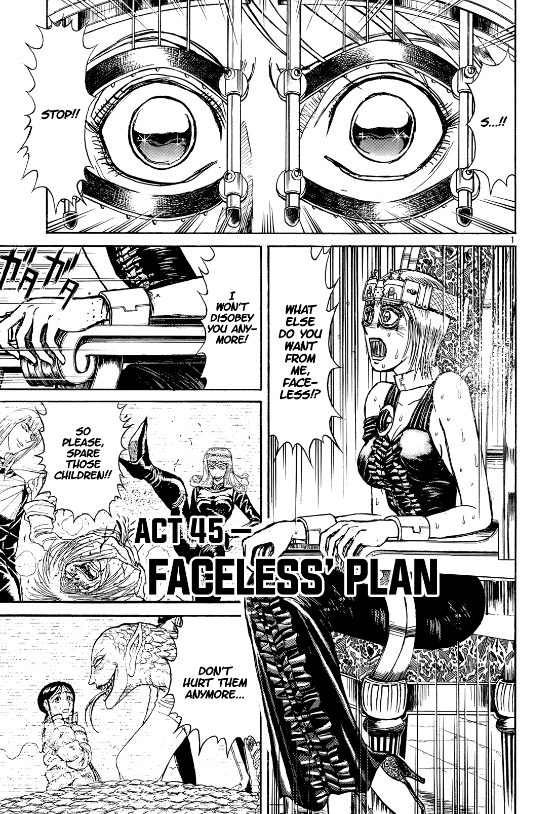 Karakuri Circus Chapter 378 page 1 - Chapter 378: Deus Ex Machina - Act 45: Faceless' Plan