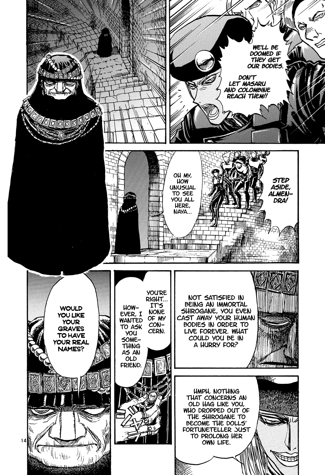 Karakuri Circus Chapter 378 page 14 - Chapter 378: Deus Ex Machina - Act 45: Faceless' Plan