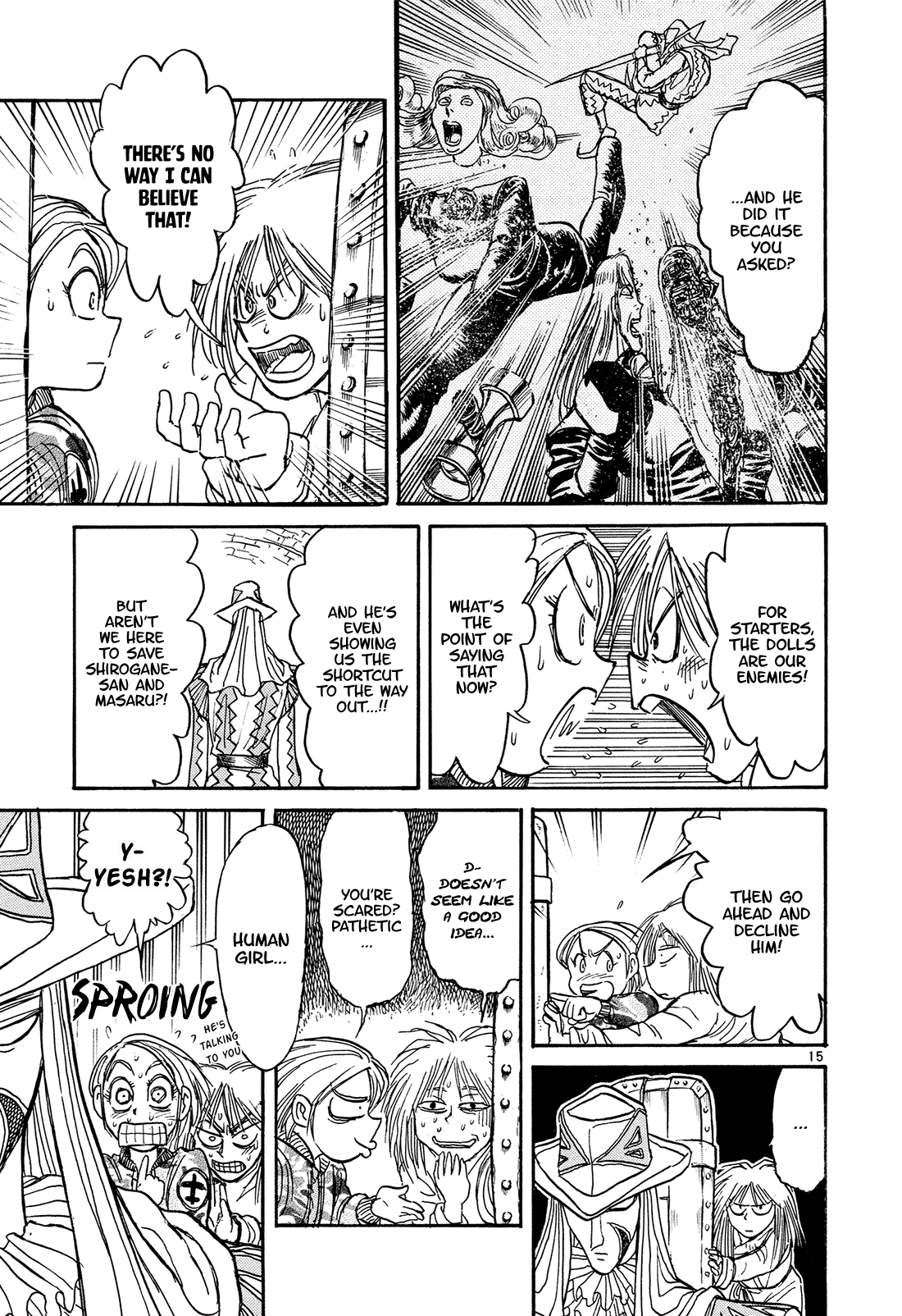 Karakuri Circus Chapter 379 page 15 - Chapter 379: Deus Ex Machina - Act 46: Sharp Tower
