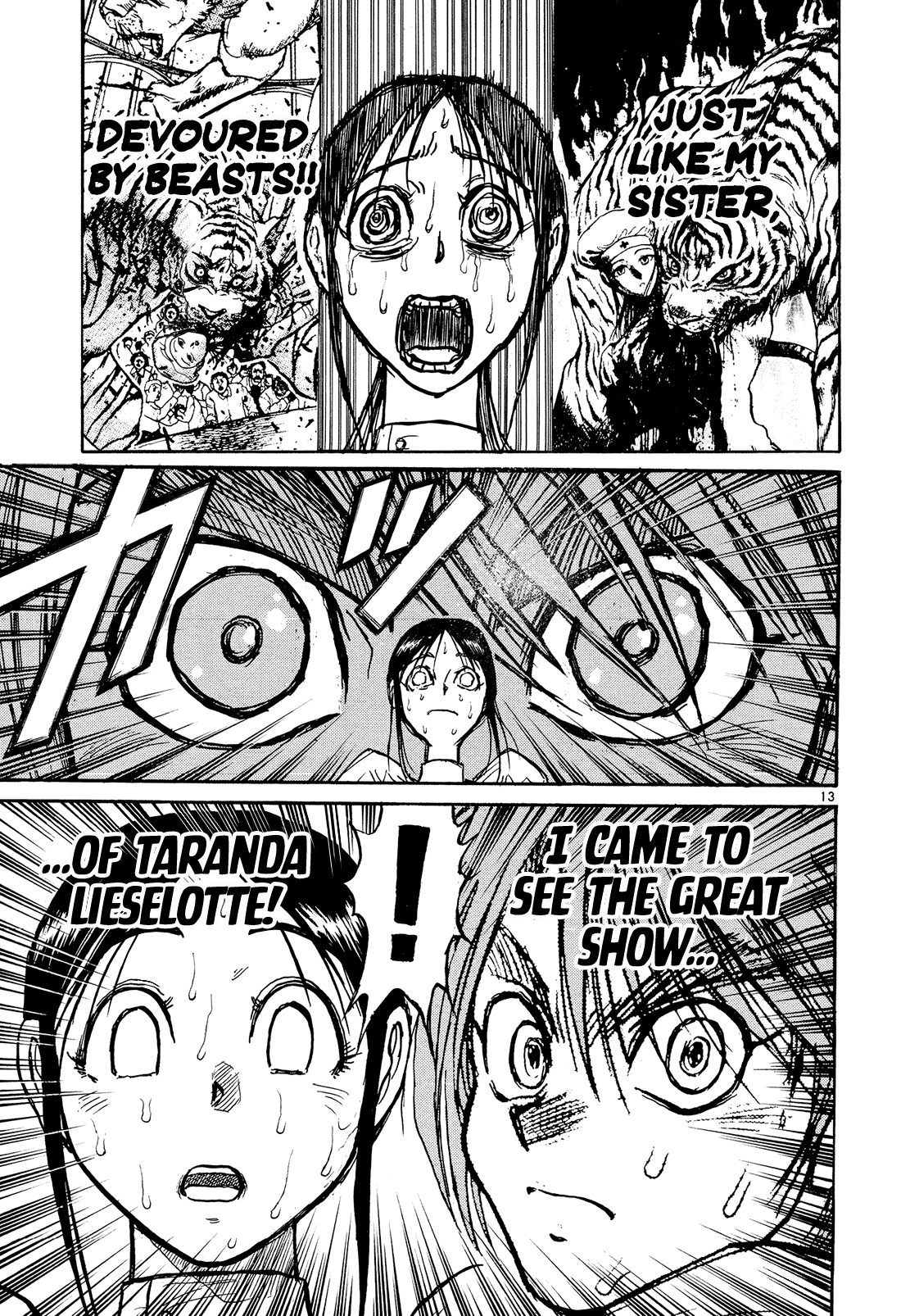 Karakuri Circus Chapter 380 page 12 - Chapter 380: Deus Ex Machina - Act 47: Charm Eyes Liese