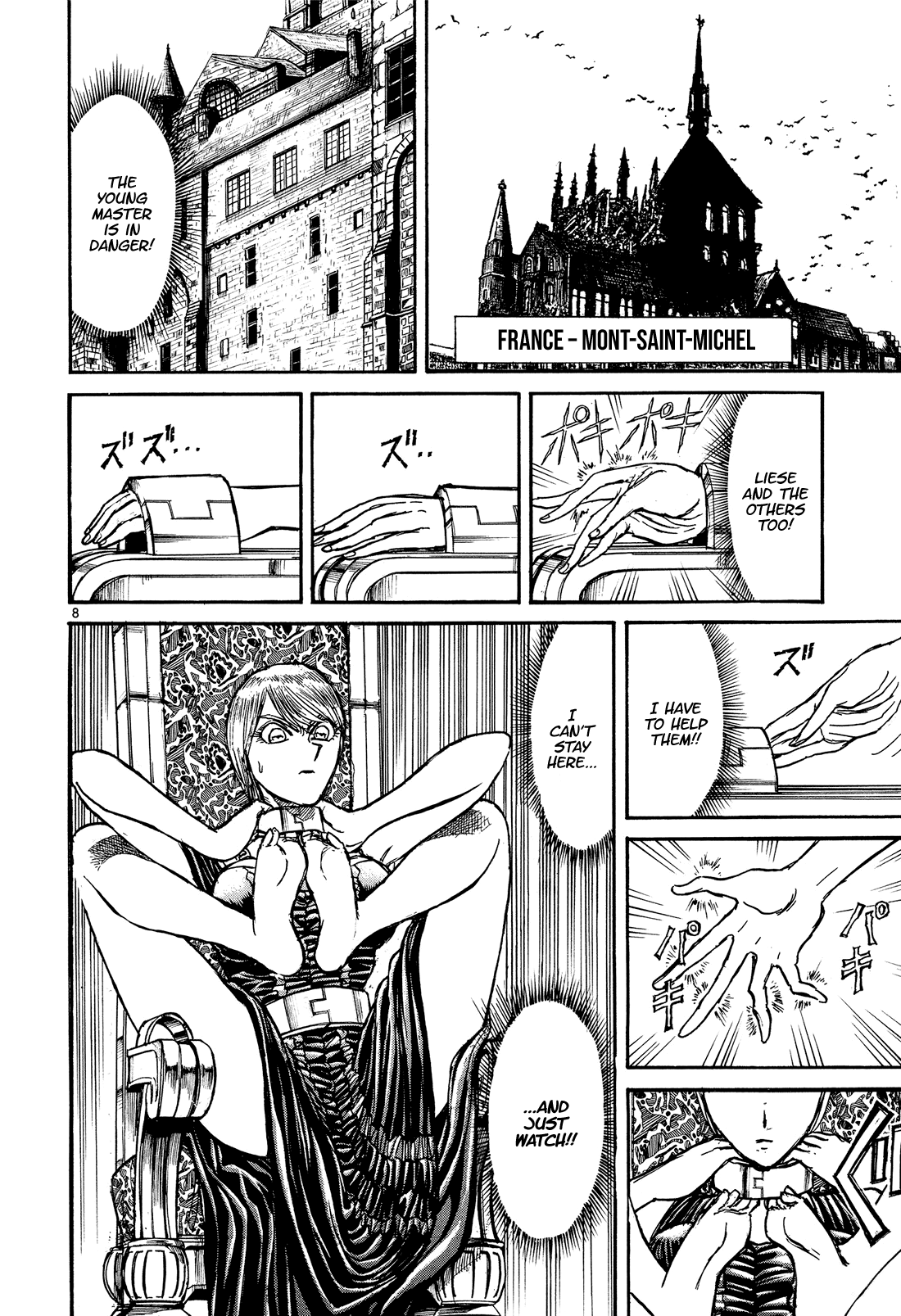 Karakuri Circus Chapter 380 page 8 - Chapter 380: Deus Ex Machina - Act 47: Charm Eyes Liese