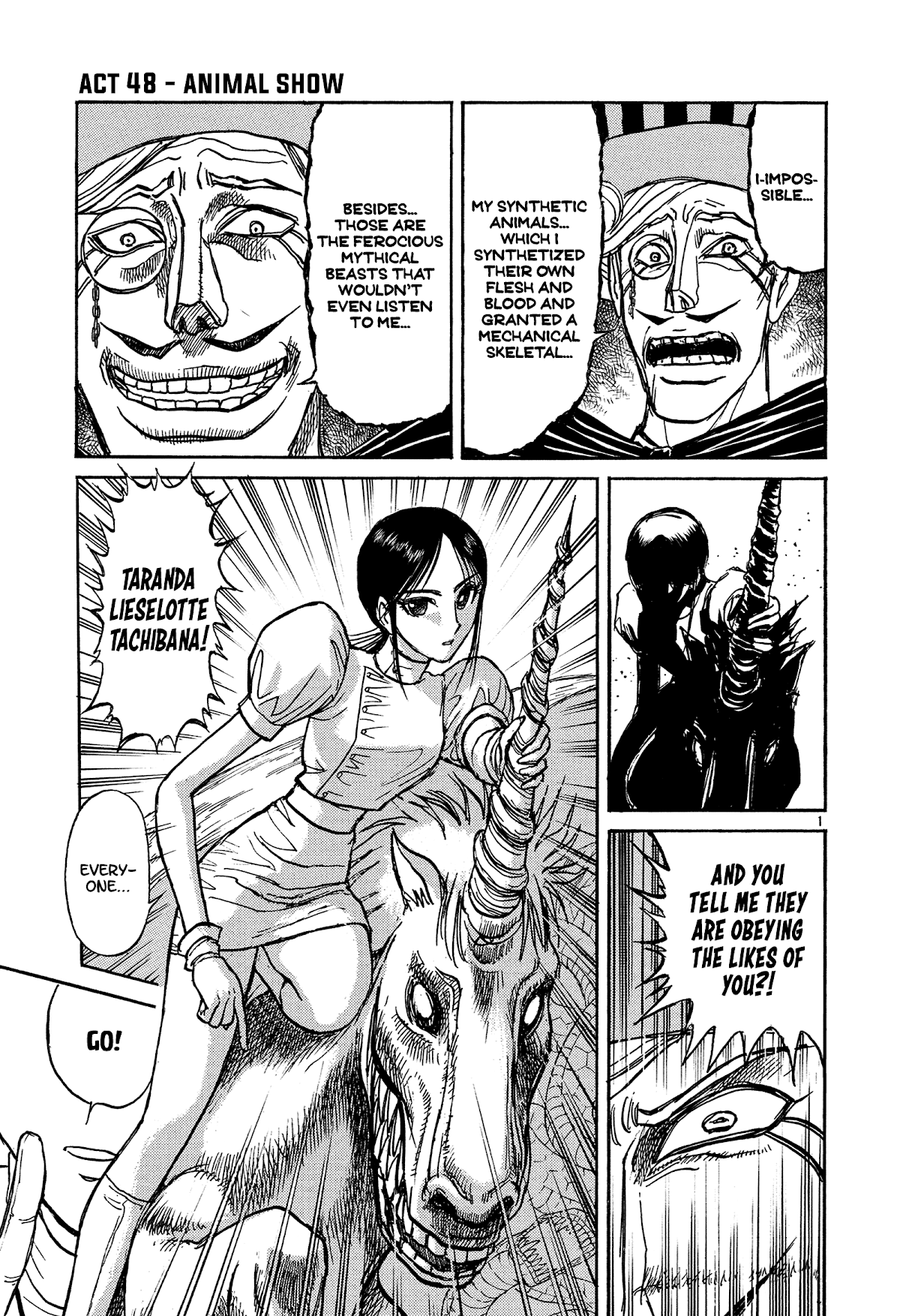 Karakuri Circus Chapter 381 page 1 - Chapter 381: Deus Ex Machina - Act 48: Animal Show