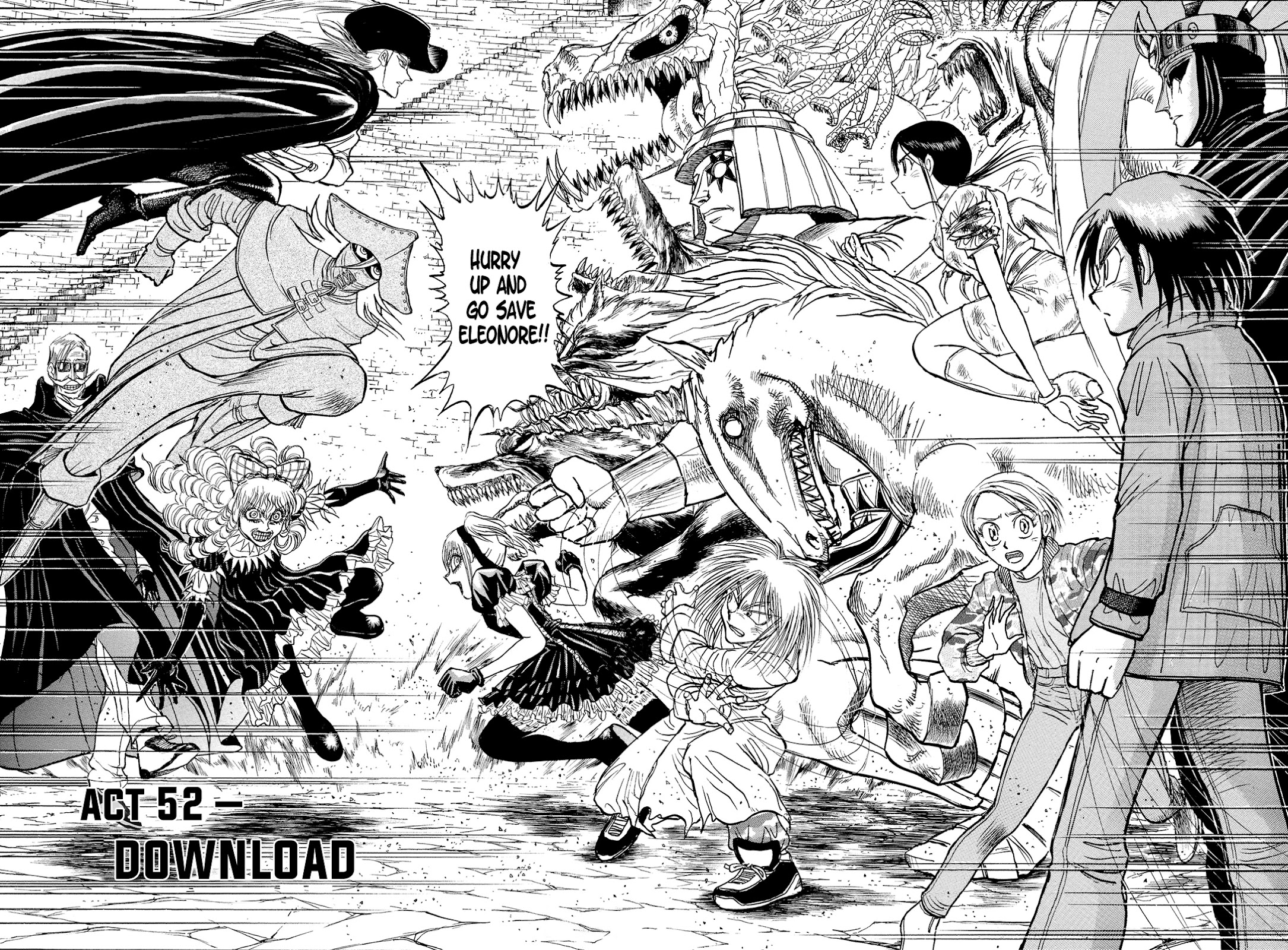 Karakuri Circus Chapter 385 page 2 - Chapter 385: Deus Ex Machina - Act 52: Download!!