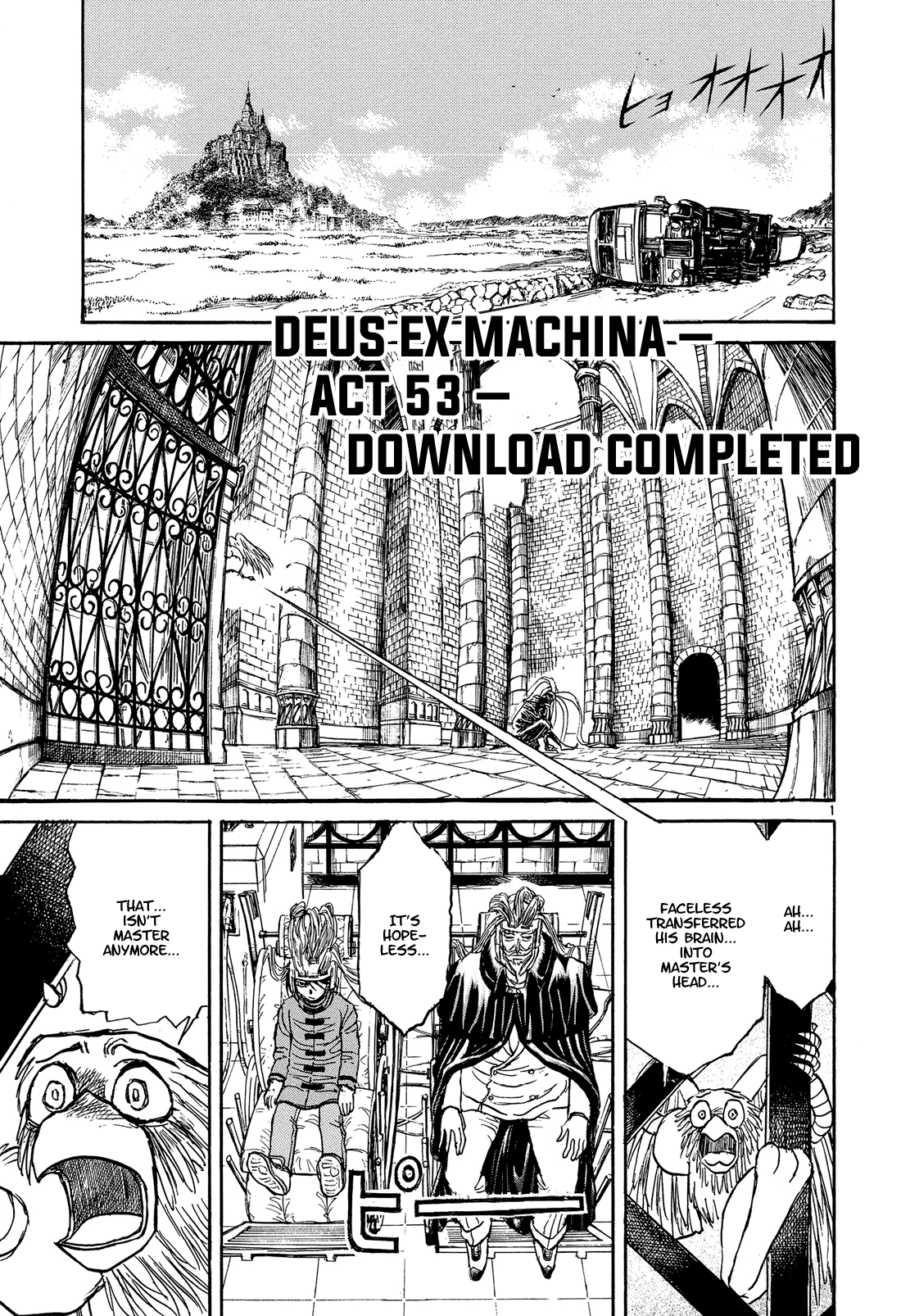 Karakuri Circus Chapter 386 page 4 - Chapter 386: Deus Ex Machina - Act 53 - Download Completed