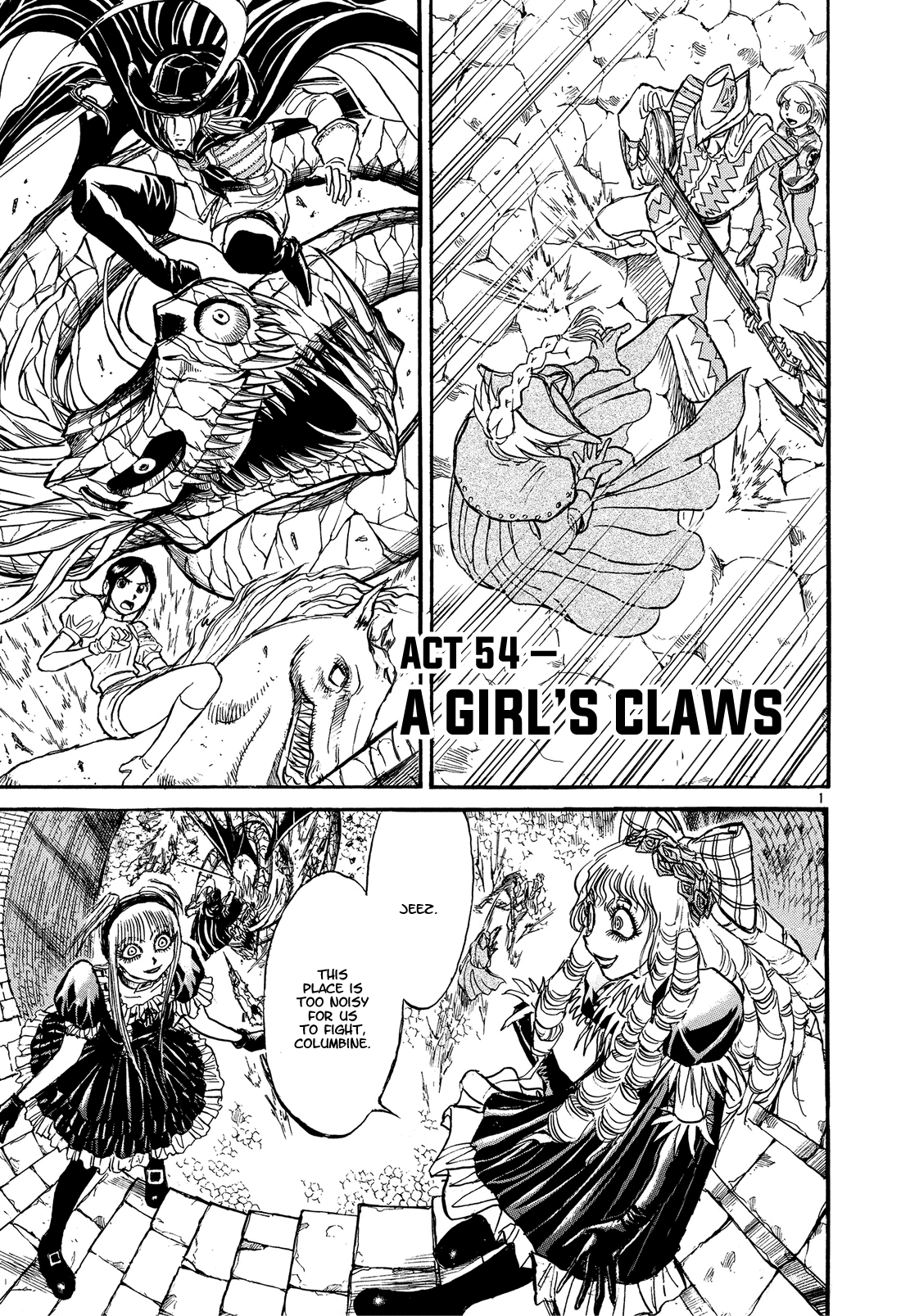 Karakuri Circus Chapter 387 page 1 - Chapter 387: Deus Ex Machina - Act 54 - A Girl's Claws