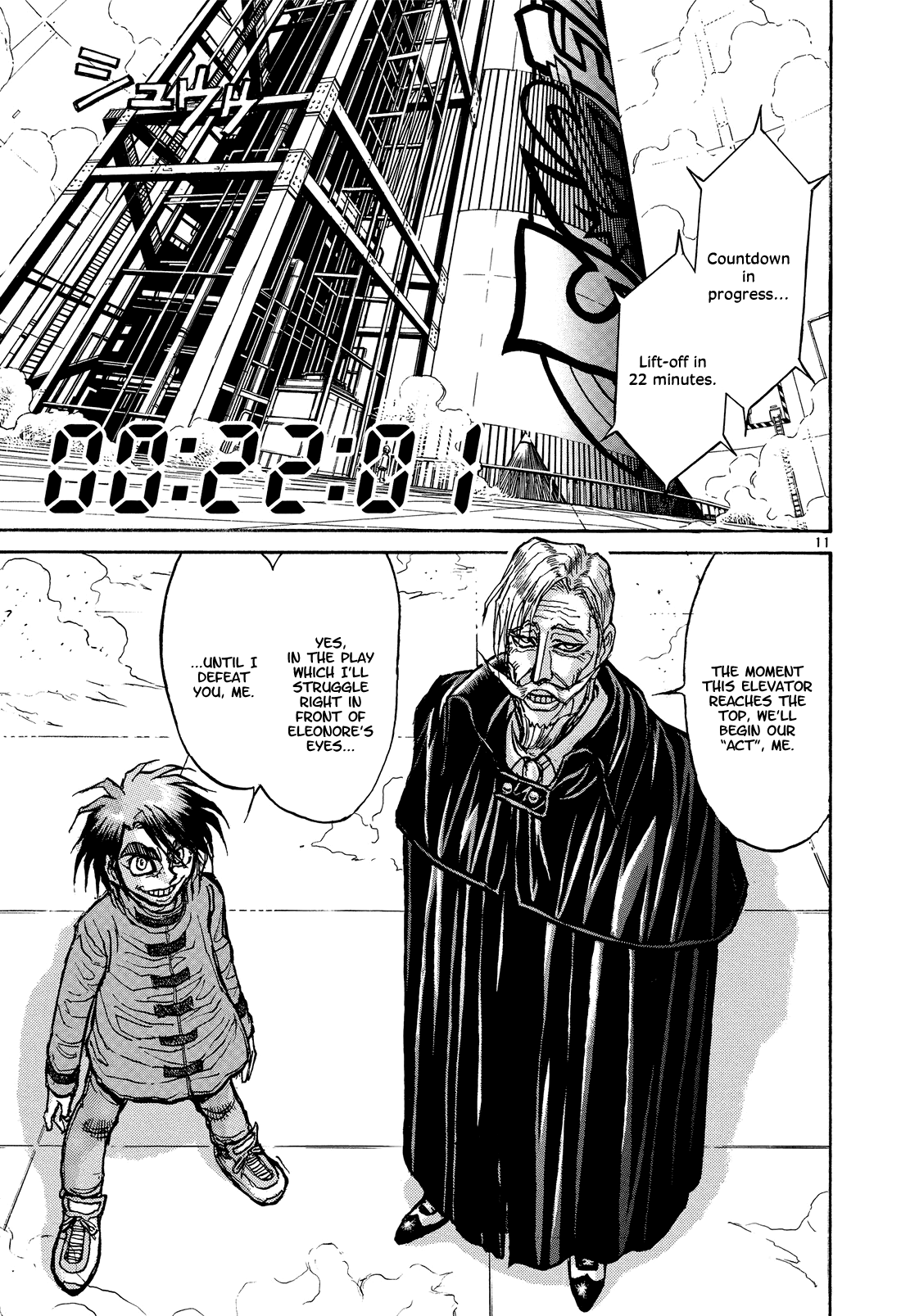 Karakuri Circus Chapter 388 page 11 - Chapter 388: Deus Ex Machina - Act 55 - Countdown: 35 Minutes Left