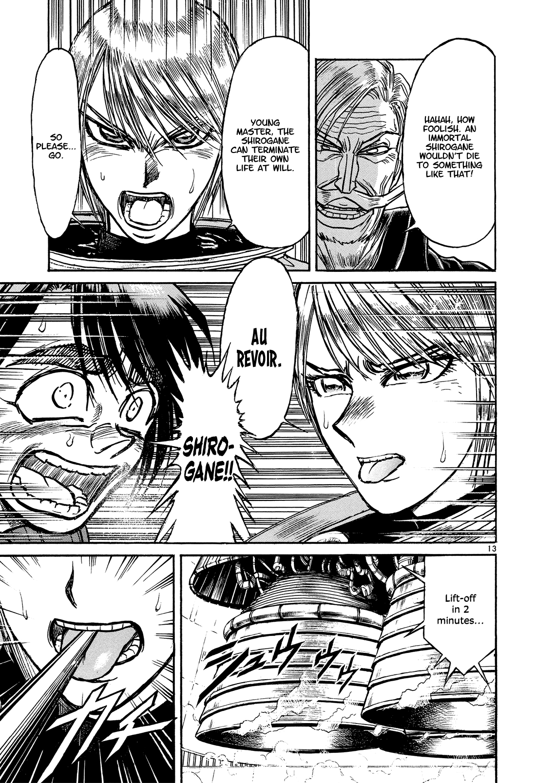 Karakuri Circus Chapter 391 page 13 - Chapter 391: Deus Ex Machina - Act 58 - Countdown: 11 Minutes Left