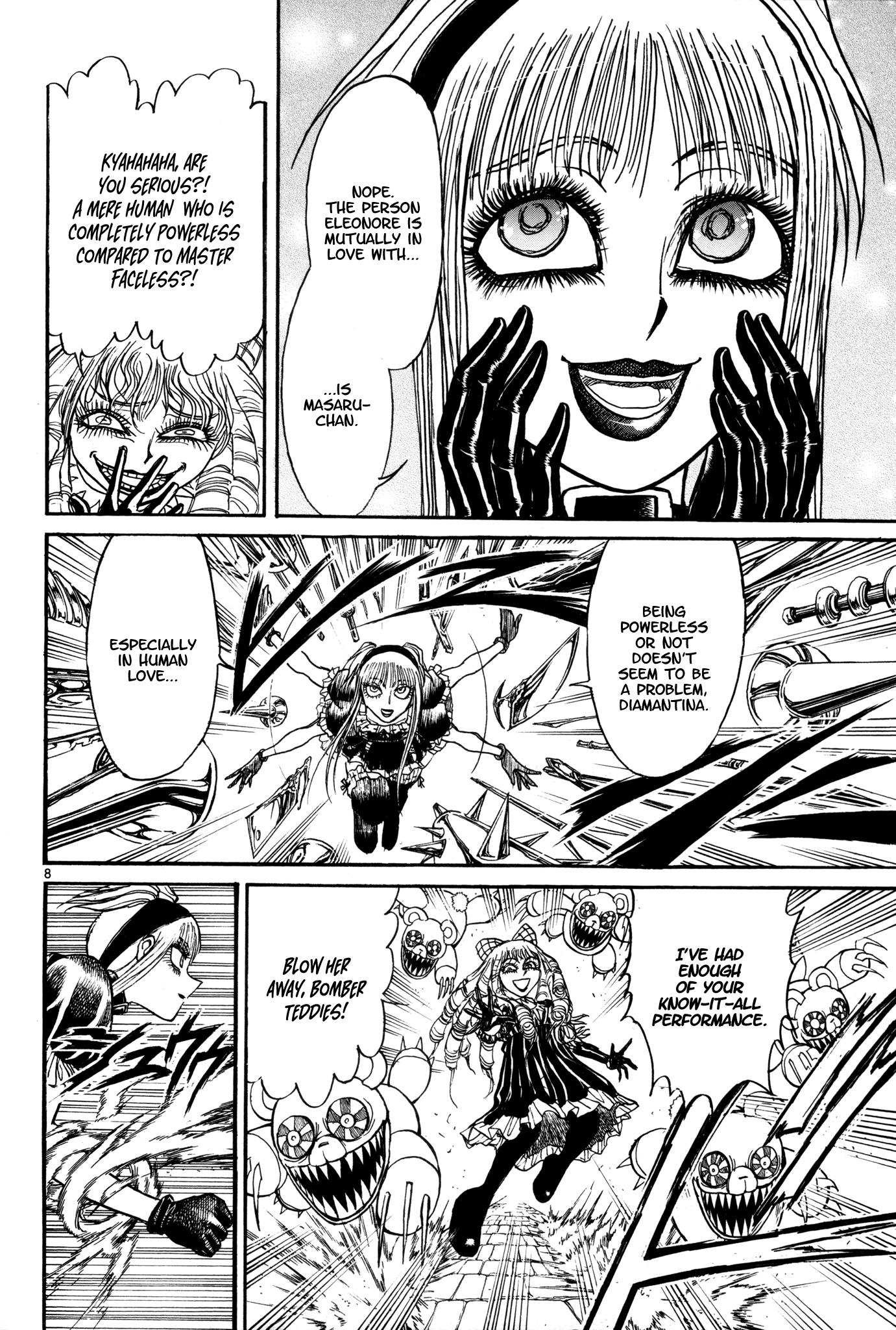 Karakuri Circus Chapter 392 page 8 - Chapter 392: Deus Ex Machina - Act 59 - Columbine vs Diamantina