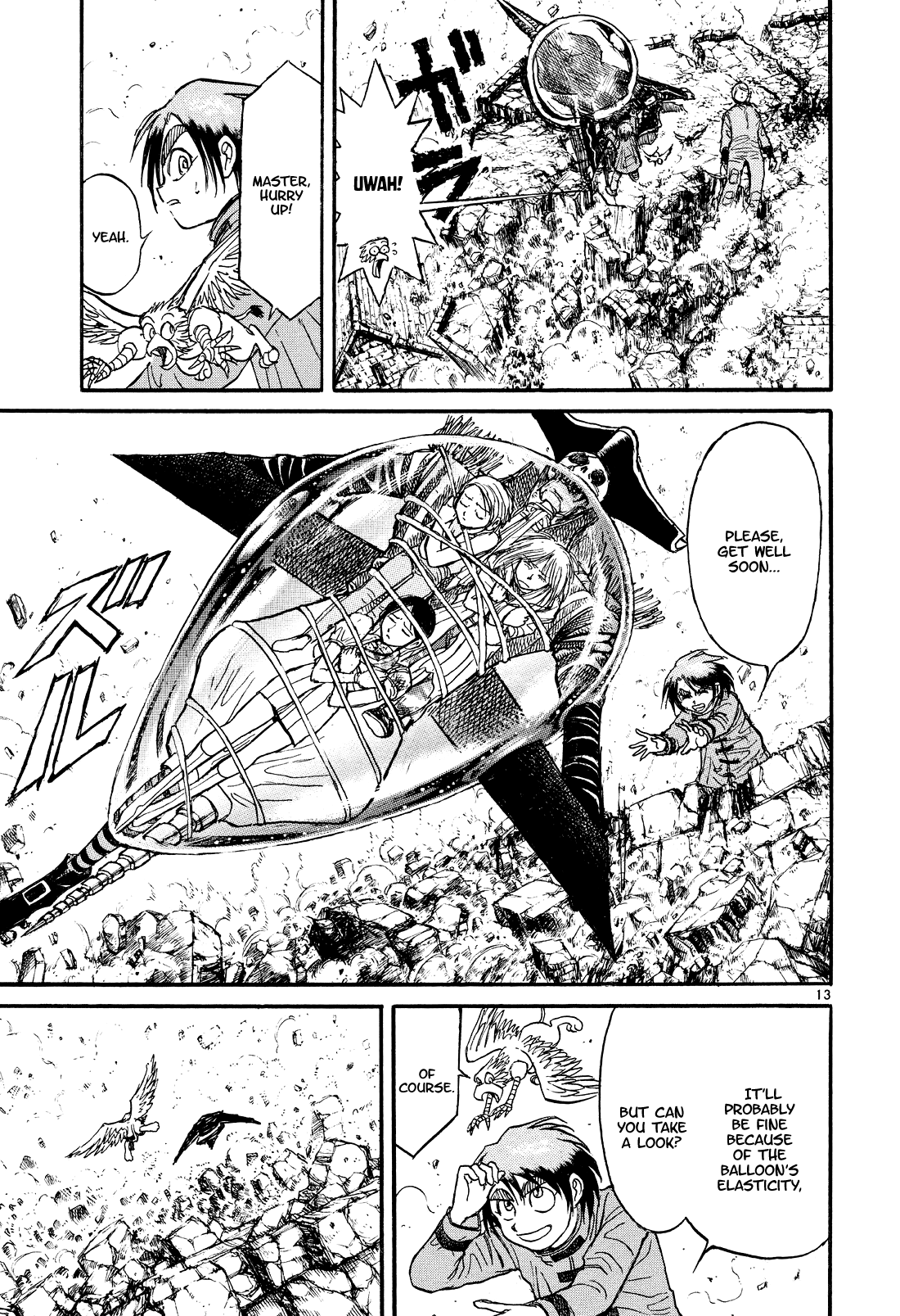 Karakuri Circus Chapter 393 page 13 - Chapter 393: Deus Ex Machina - Act 60 - The Boy Returns Alone