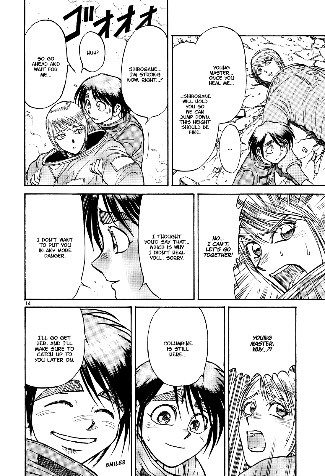 Karakuri Circus Chapter 393 page 14 - Chapter 393: Deus Ex Machina - Act 60 - The Boy Returns Alone