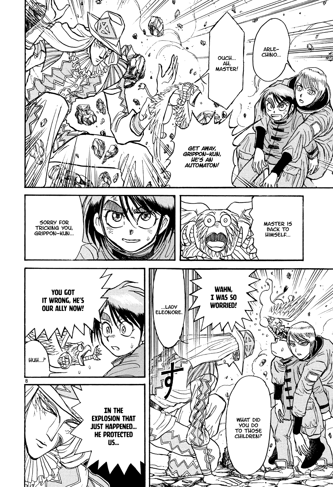 Karakuri Circus Chapter 393 page 8 - Chapter 393: Deus Ex Machina - Act 60 - The Boy Returns Alone