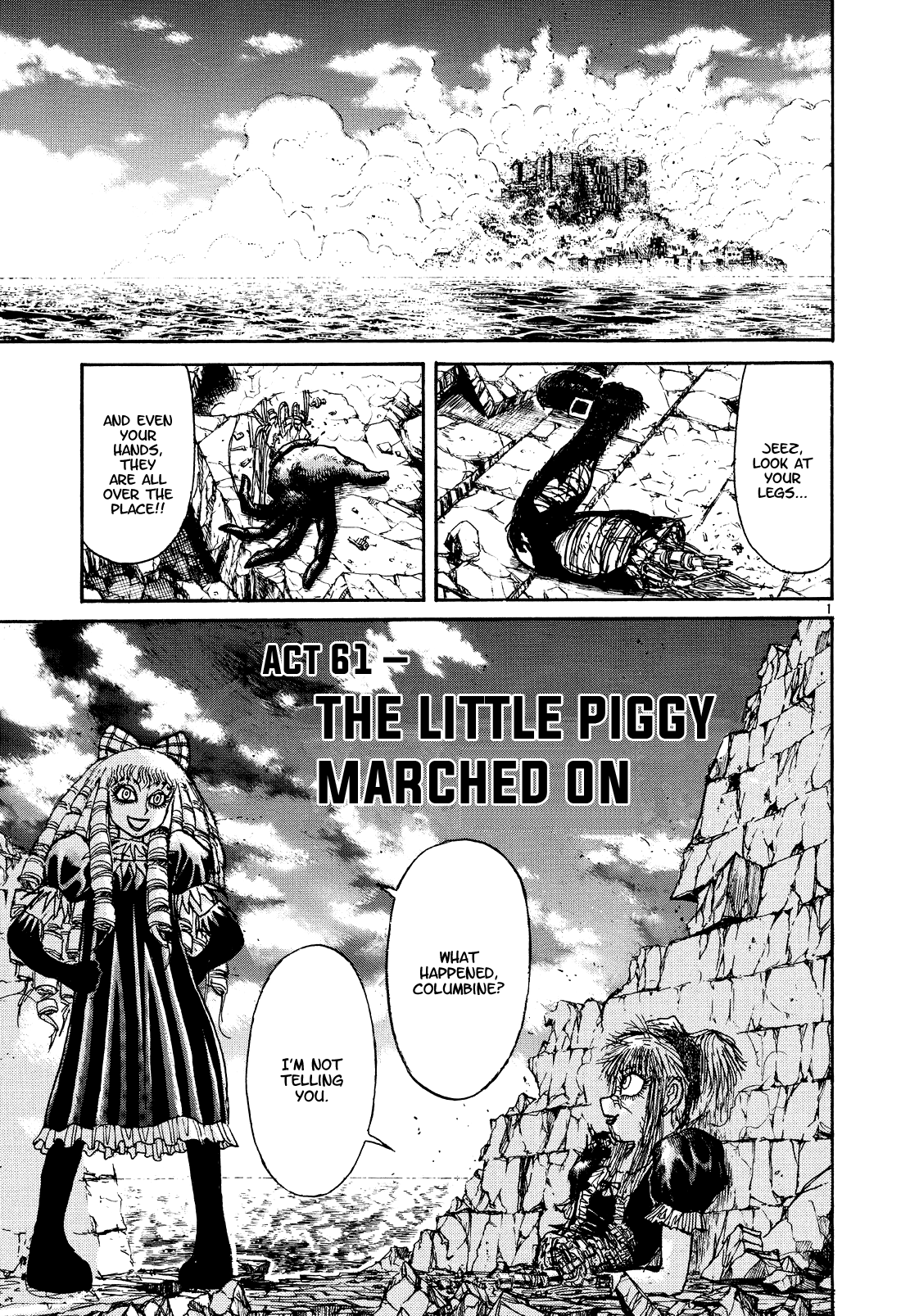 Karakuri Circus Chapter 394 page 1 - Chapter 394: Deus Ex Machina - Act 61 - The Little Piggy Marched On