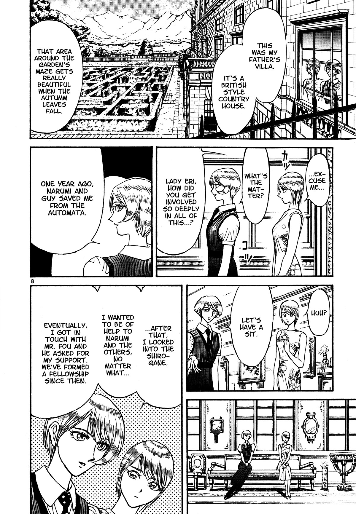 Karakuri Circus Chapter 396 page 10 - Chapter 396: Deus Ex Machina - Act 63 - Faceless' Broadcast