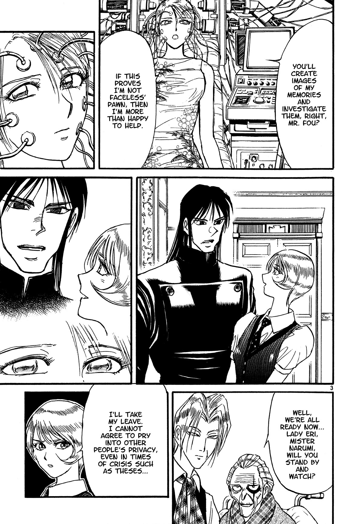 Karakuri Circus Chapter 396 page 5 - Chapter 396: Deus Ex Machina - Act 63 - Faceless' Broadcast